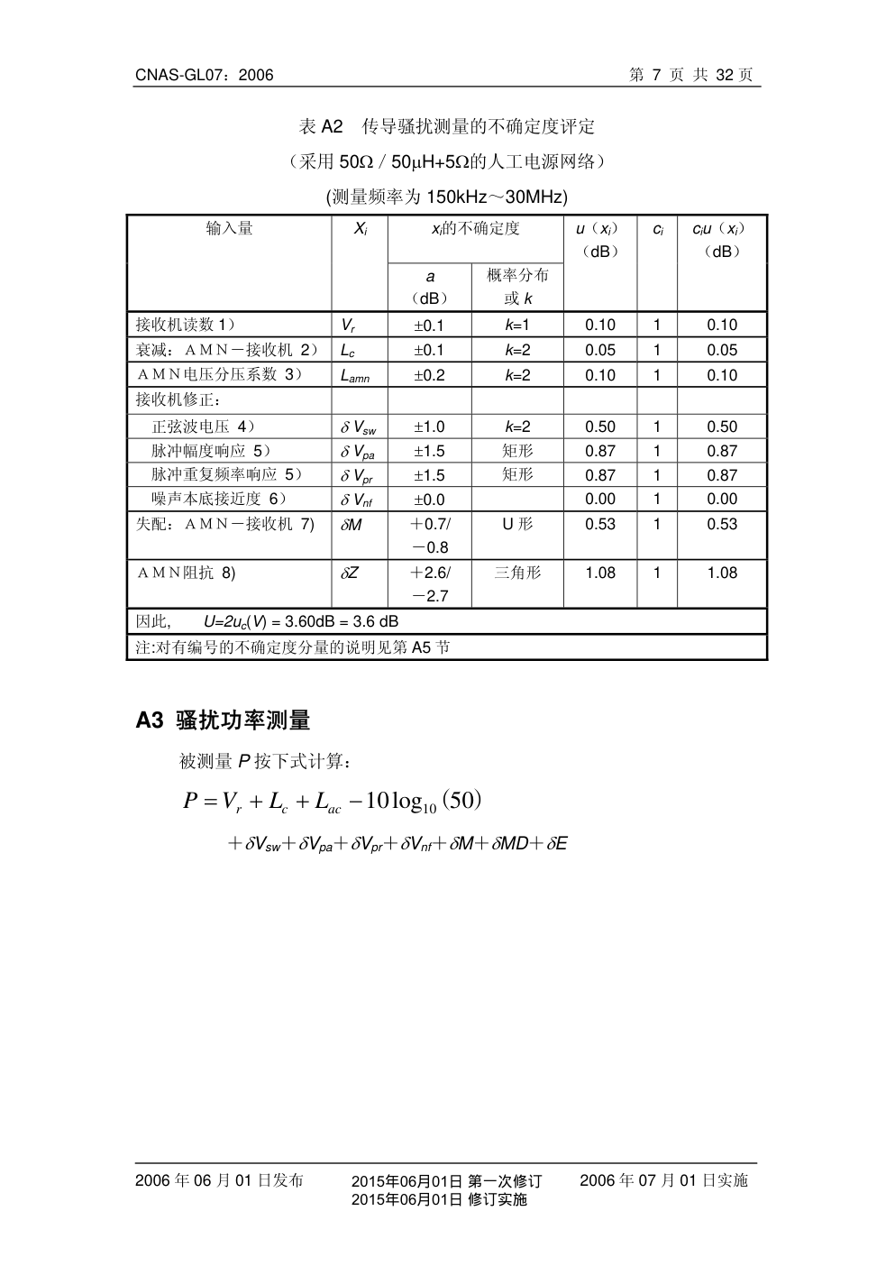 电磁干扰测量中不确定度的评定指南-7 电磁干扰测量中不确定度的评定指南-7