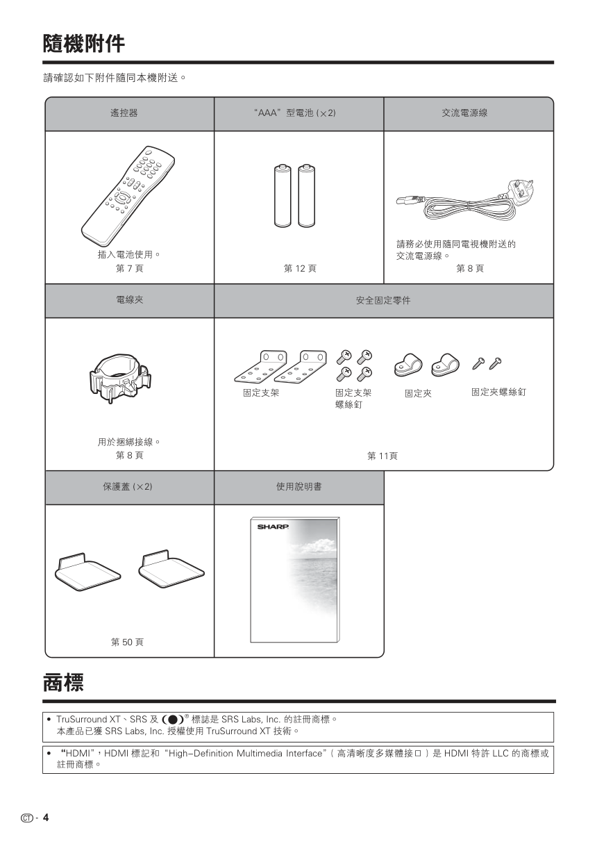声宝LC-42GX3H型液晶电视机说明书-5 声宝LC-42GX3H型液晶电视机说明书-5