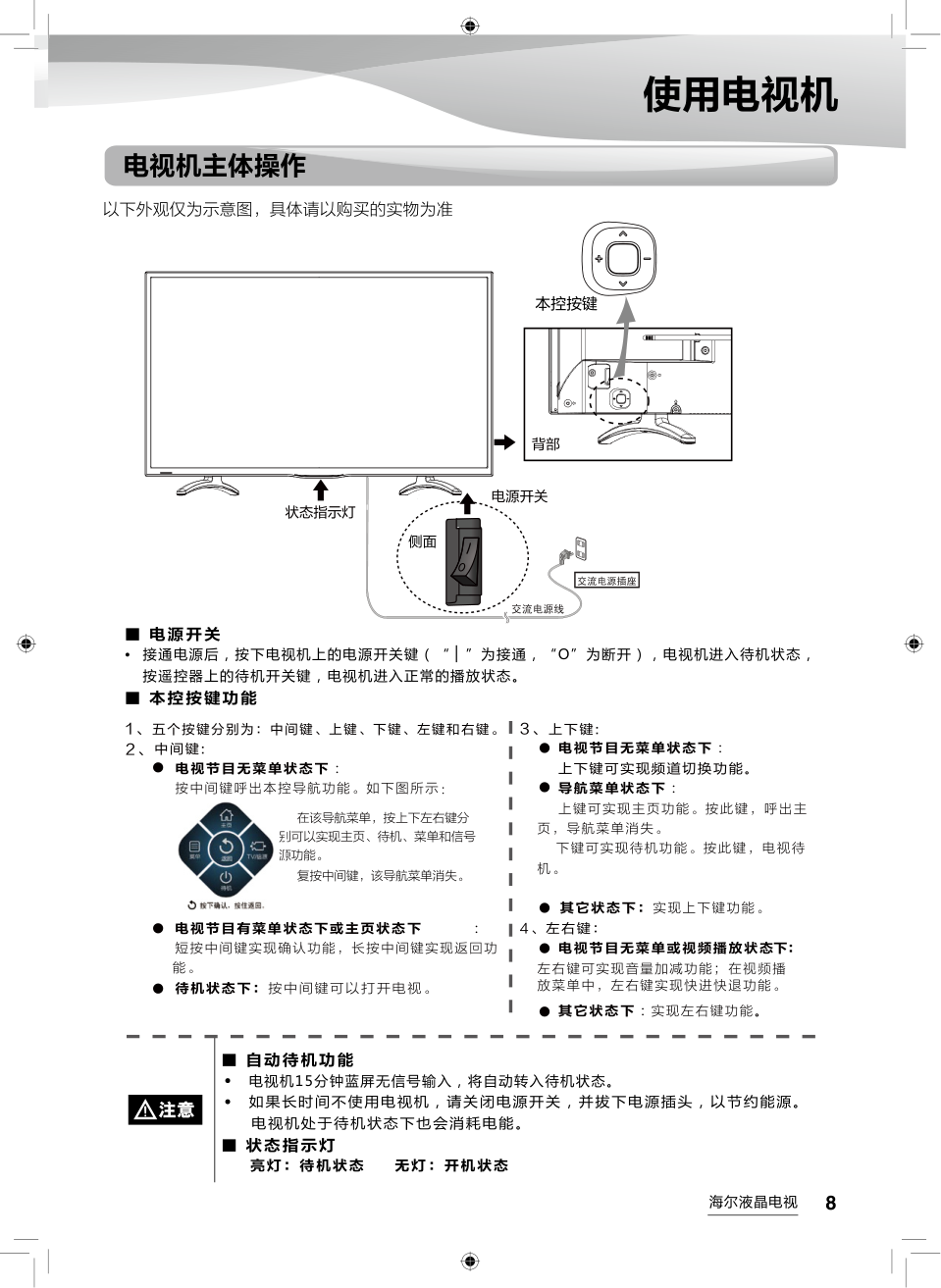 海尔LS48AL88R61液晶彩电使用说明书-8 海尔LS48AL88R61液晶彩电使用说明书-8