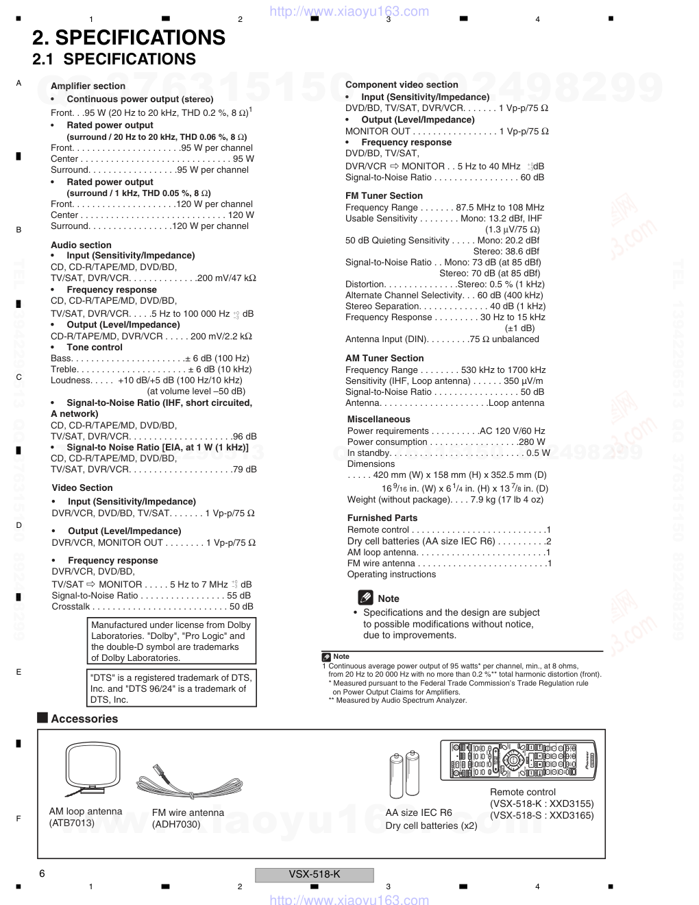 先锋PIONEER VSX-518-S电路图-5 先锋PIONEER VSX-518-S电路图-5