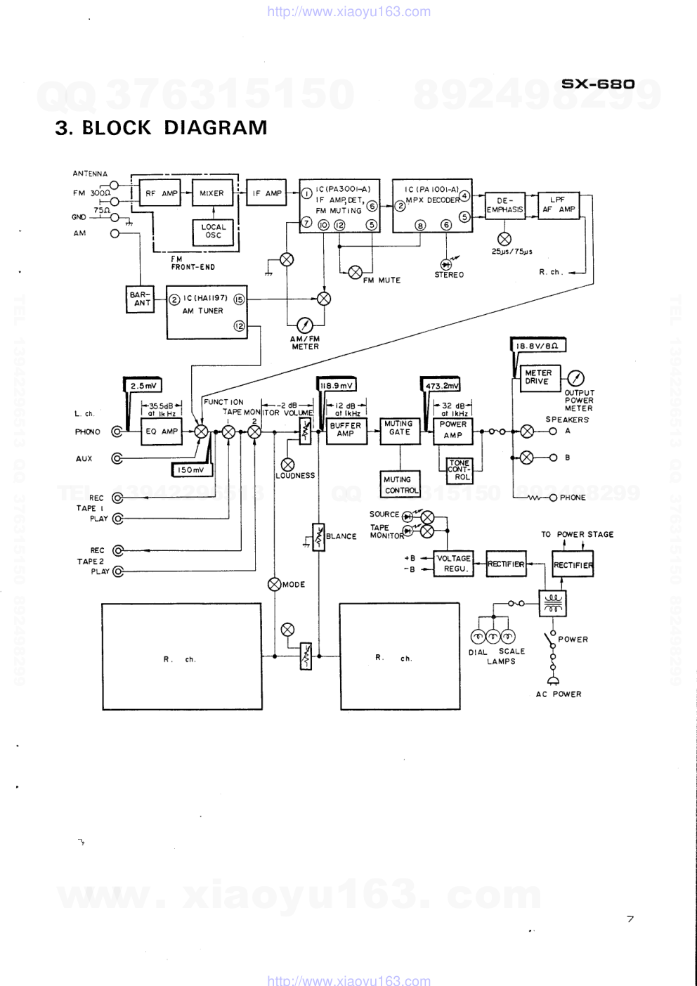 先锋PIONEER SX-680电路图-5 先锋PIONEER SX-680电路图-5