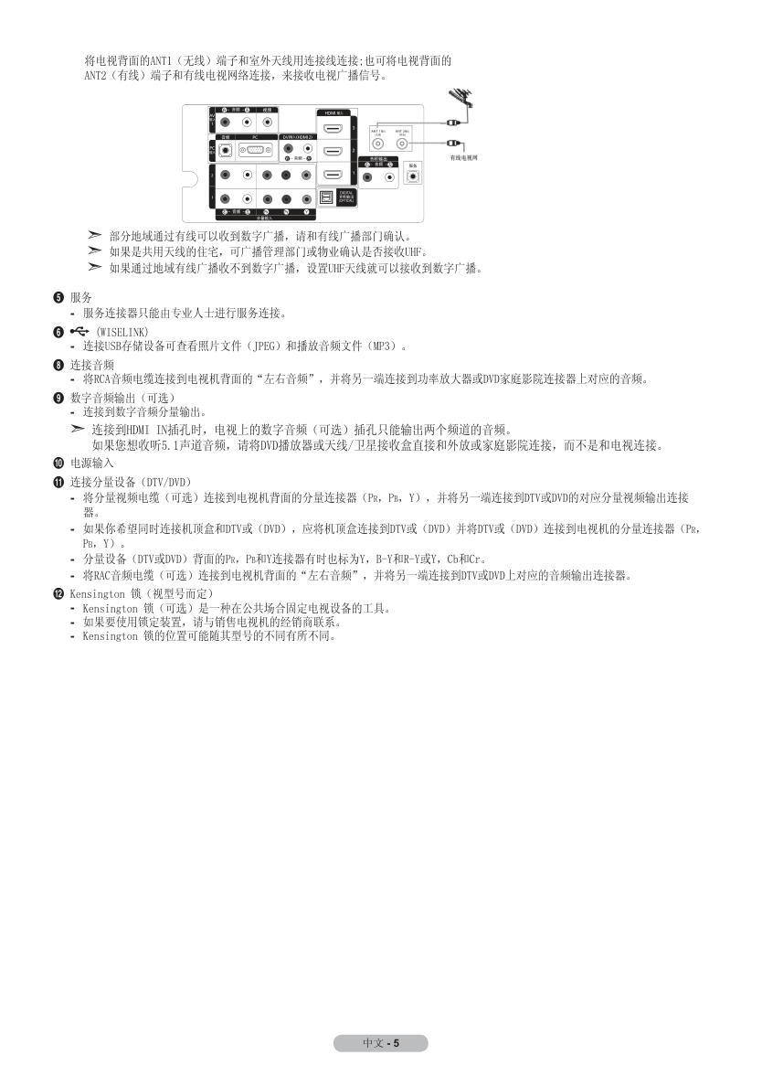 三星LA40A650A1F液晶彩电使用说明书-8 三星LA40A650A1F液晶彩电使用说明书-8