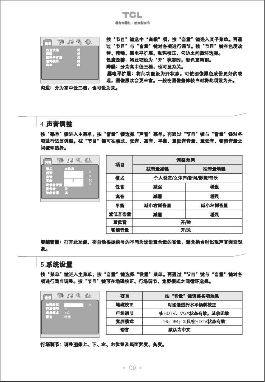 TCL王牌HD34281彩电使用说明书-9
