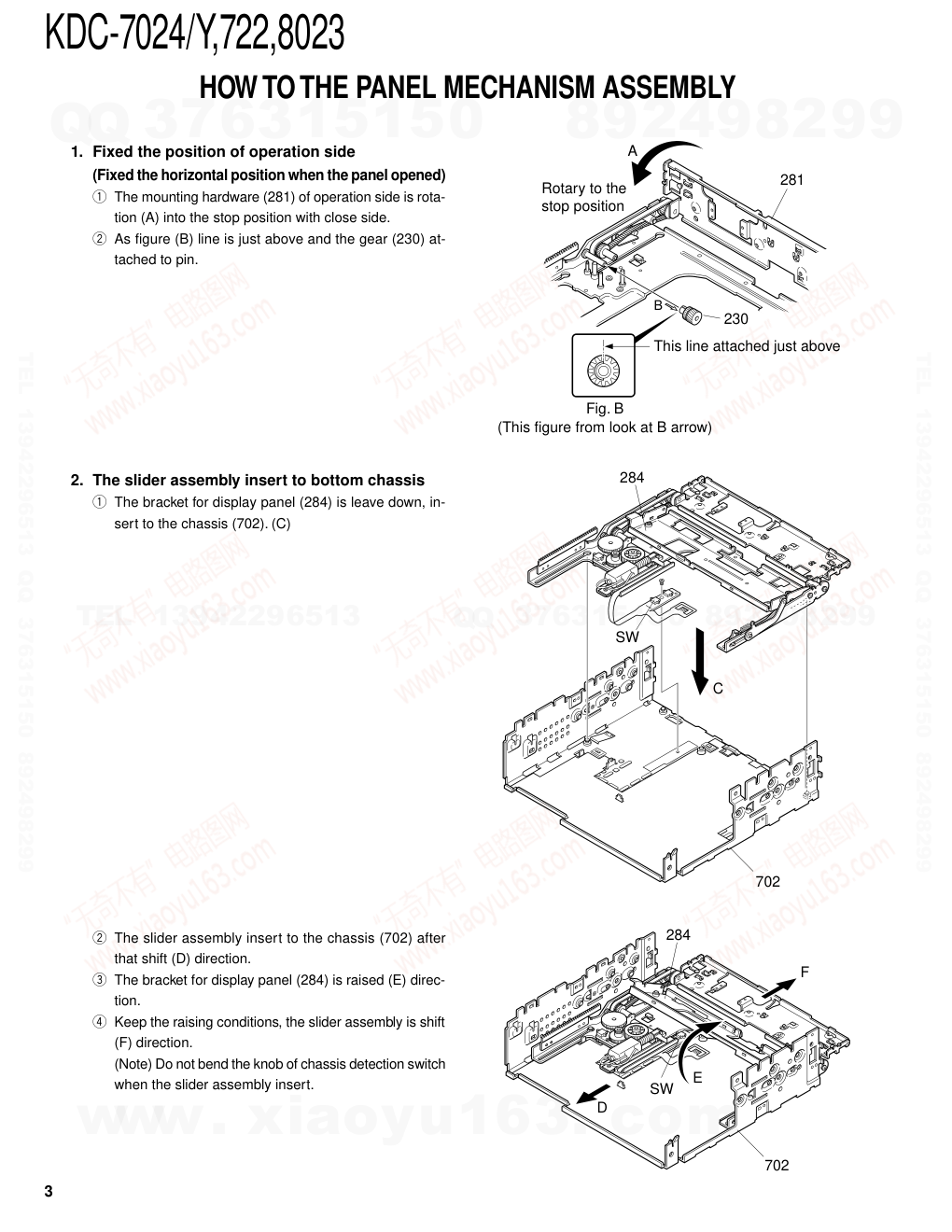 建伍KENWOOD KDC-7024 CD播放器电路图-1 建伍KENWOOD KDC-7024 CD播放器电路图-1
