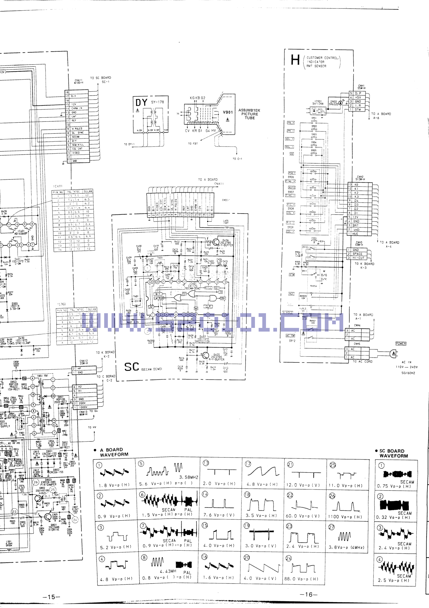 索尼 KV-2552彩电图纸-2