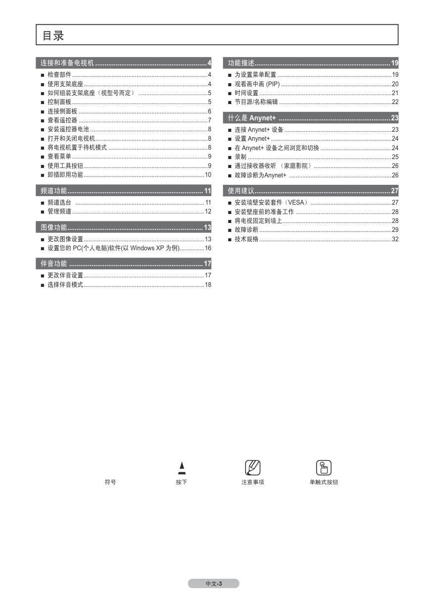 三星PS42B350B1等离子彩电使用说明书-3