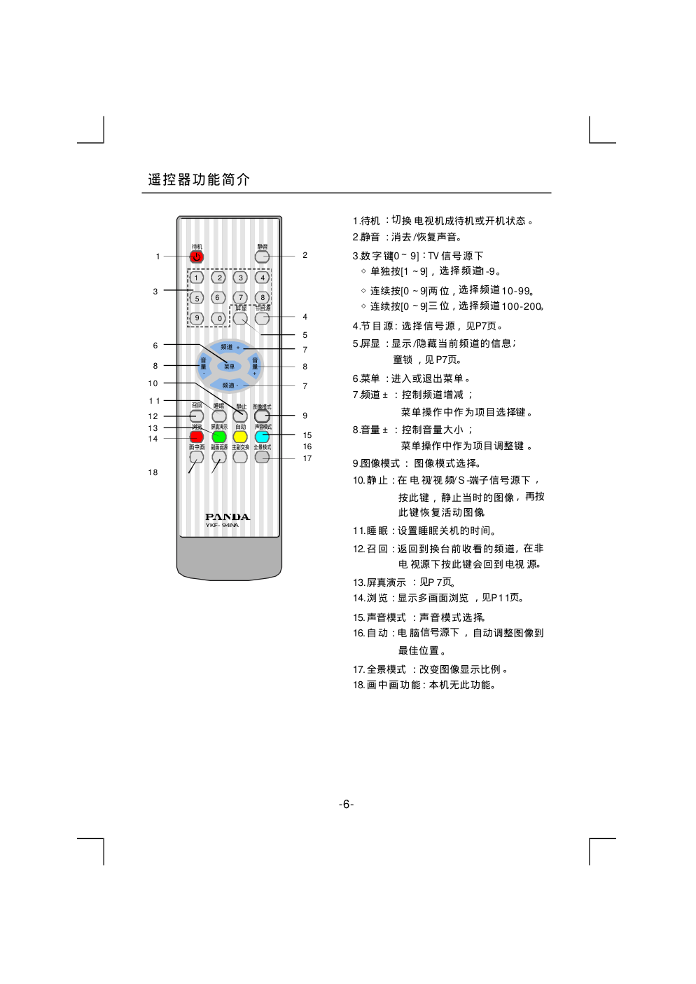 熊猫L26A915I(J)液晶电视说明书-9 熊猫L26A915I(J)液晶电视说明书-9