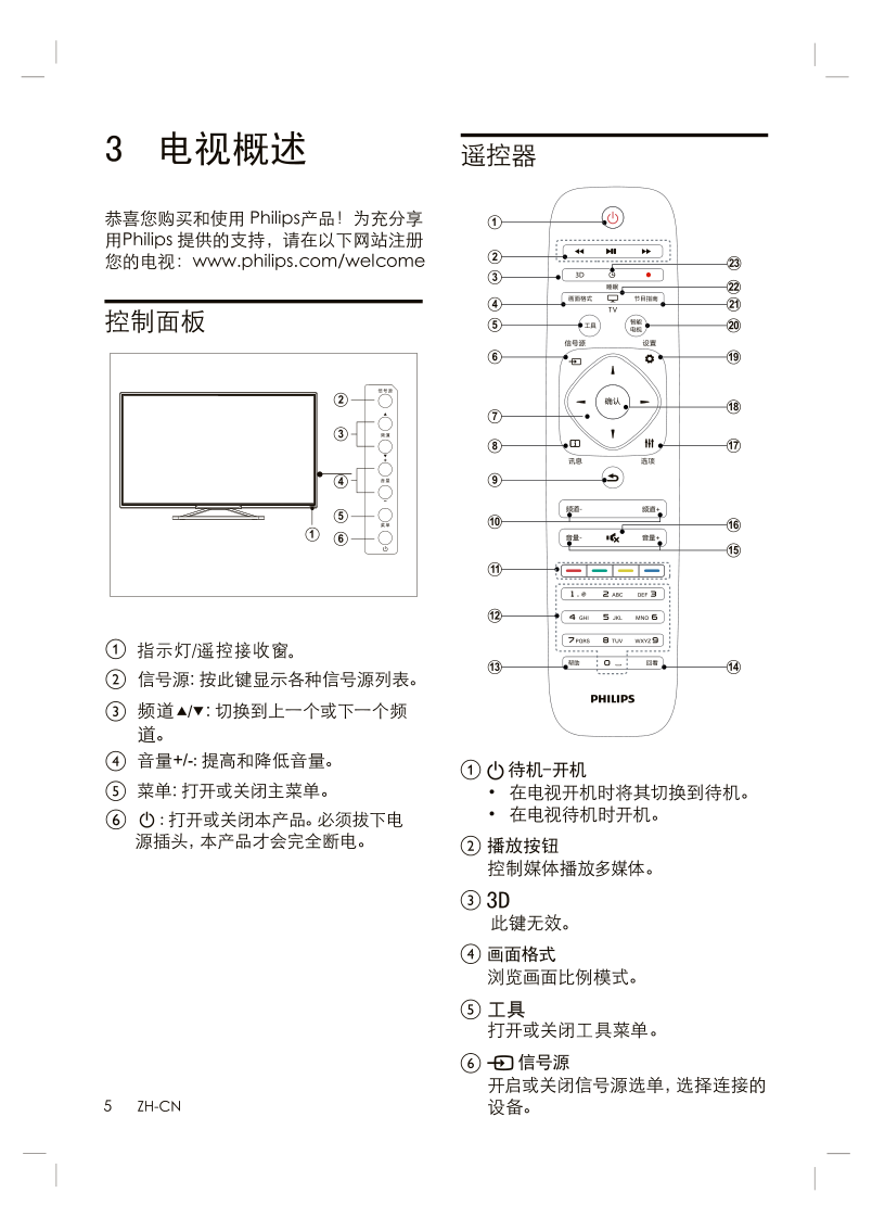 飞利浦49PUF6055T3液晶彩电使用说明书-5