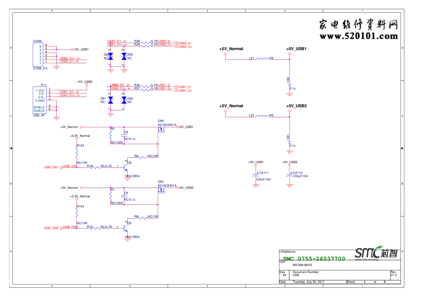 TCL彩电MST6M182机芯电路原理图-3