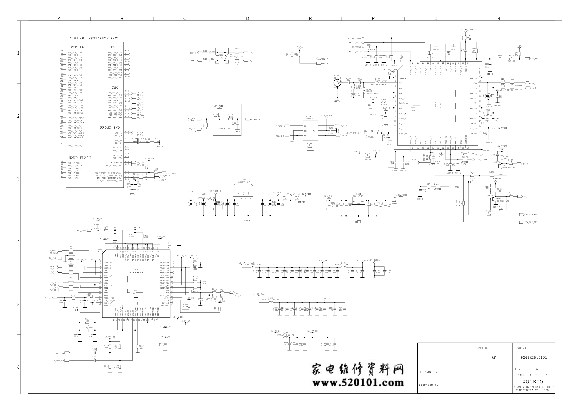 三洋LCD-39XZ12F液晶电视电路原理图-2 三洋LCD-39XZ12F液晶电视电路原理图-2