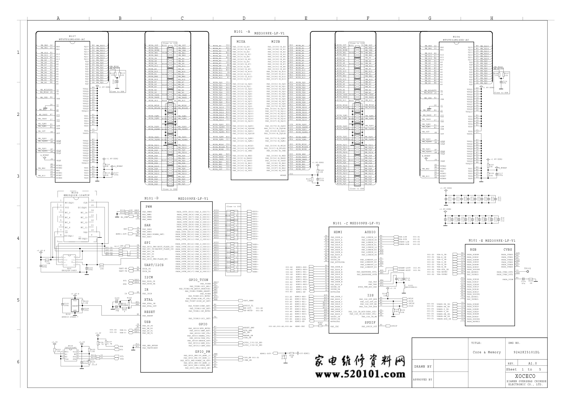 三洋LCD-39XZ12F液晶电视电路原理图-1 三洋LCD-39XZ12F液晶电视电路原理图-1
