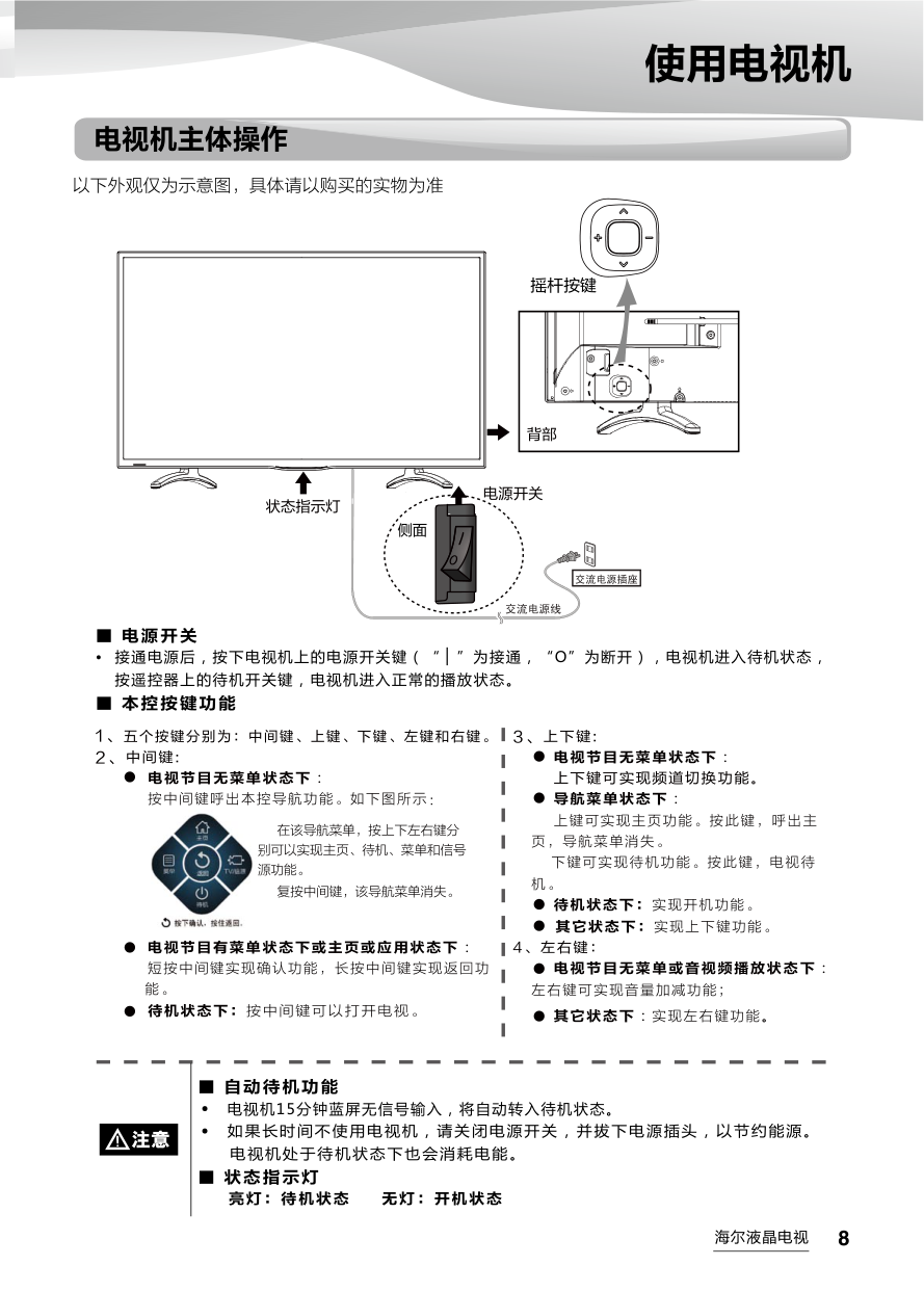海尔LE43AL88U31液晶彩电使用说明书-8 海尔LE43AL88U31液晶彩电使用说明书-8