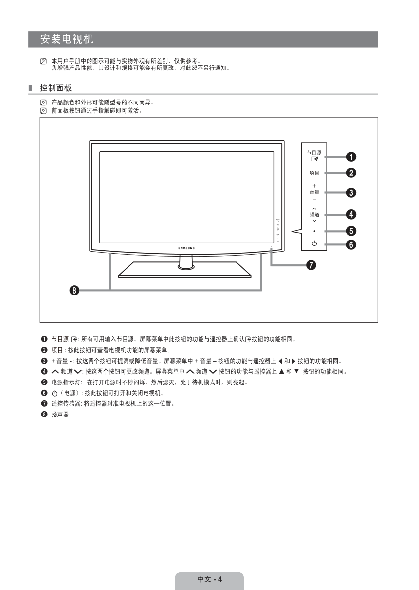 三星LA40B610A5R液晶彩电使用说明书-5