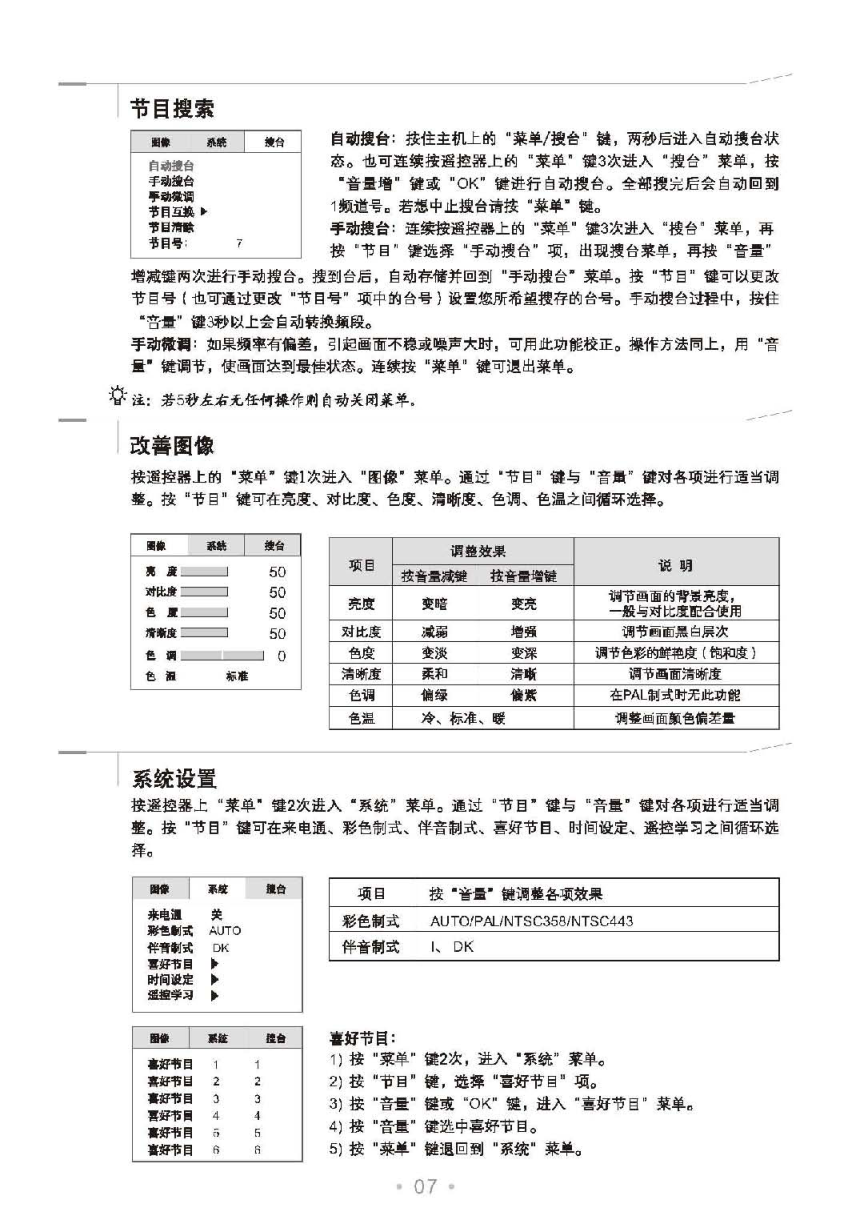 乐华21V8A彩电使用说明书-7 乐华21V8A彩电使用说明书-7