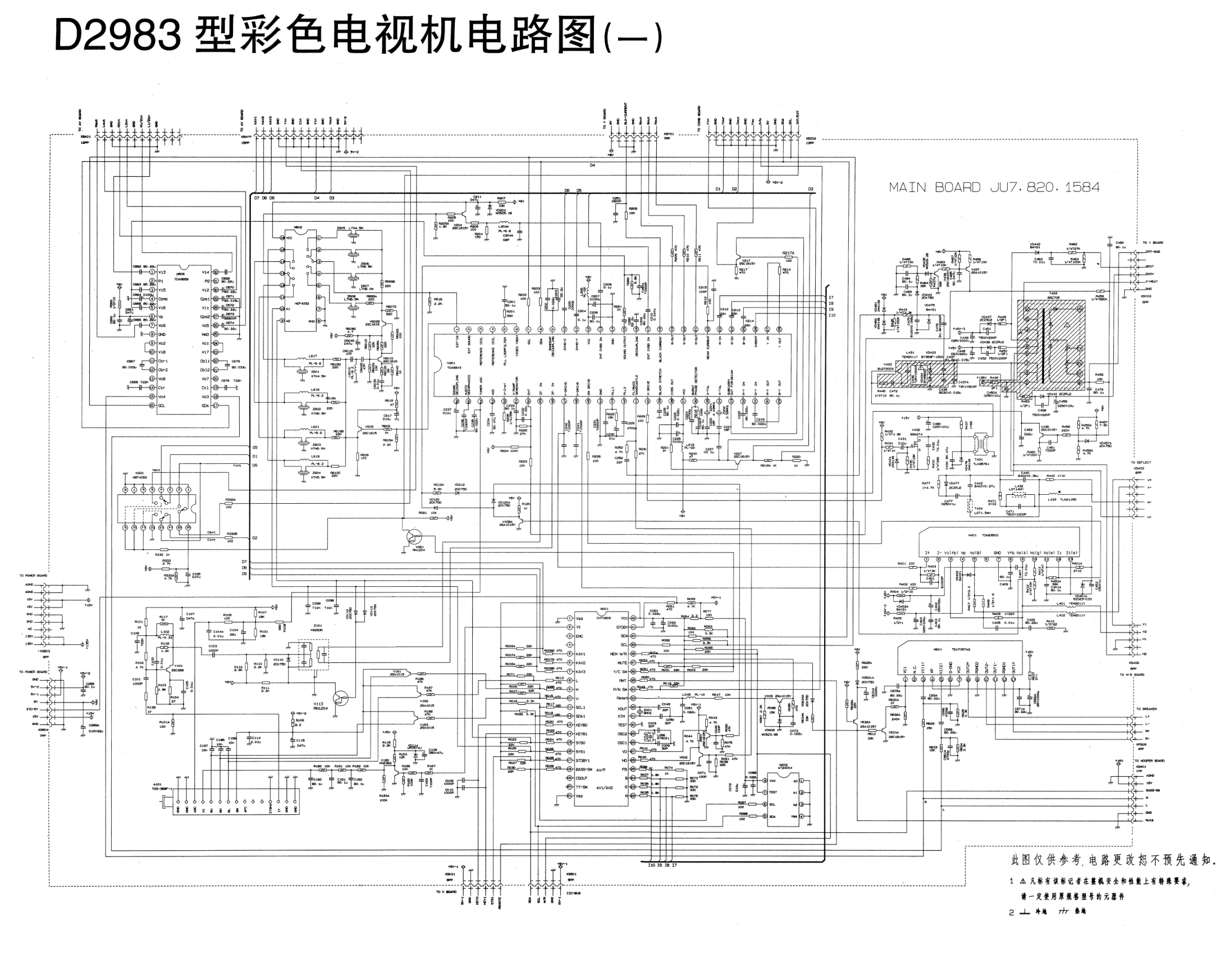 长虹D2983彩电图纸-0 长虹D2983彩电图纸-0