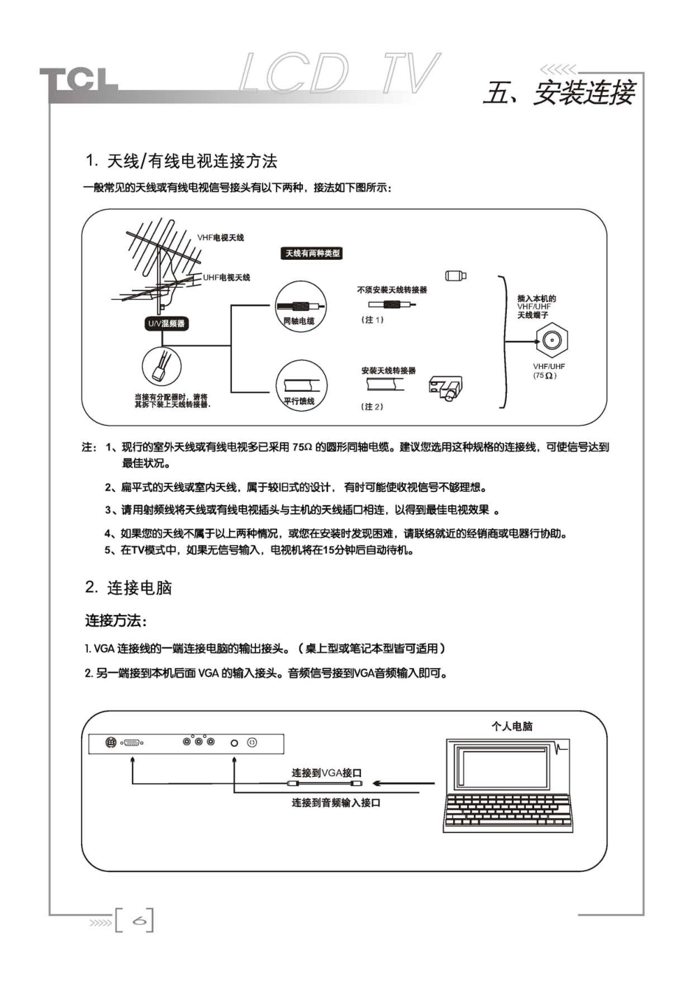 TCL王牌SL15A7液晶彩电使用说明书-6