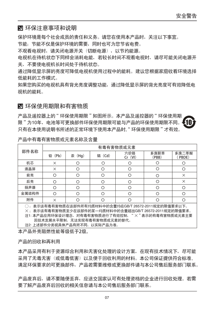 TCL王牌L43F3800A液晶彩电使用说明书-9 TCL王牌L43F3800A液晶彩电使用说明书-9