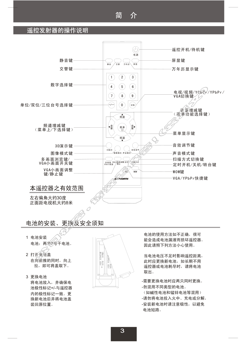 创维29T86HT(6M23机芯)彩电使用说明书-2 创维29T86HT(6M23机芯)彩电使用说明书-2