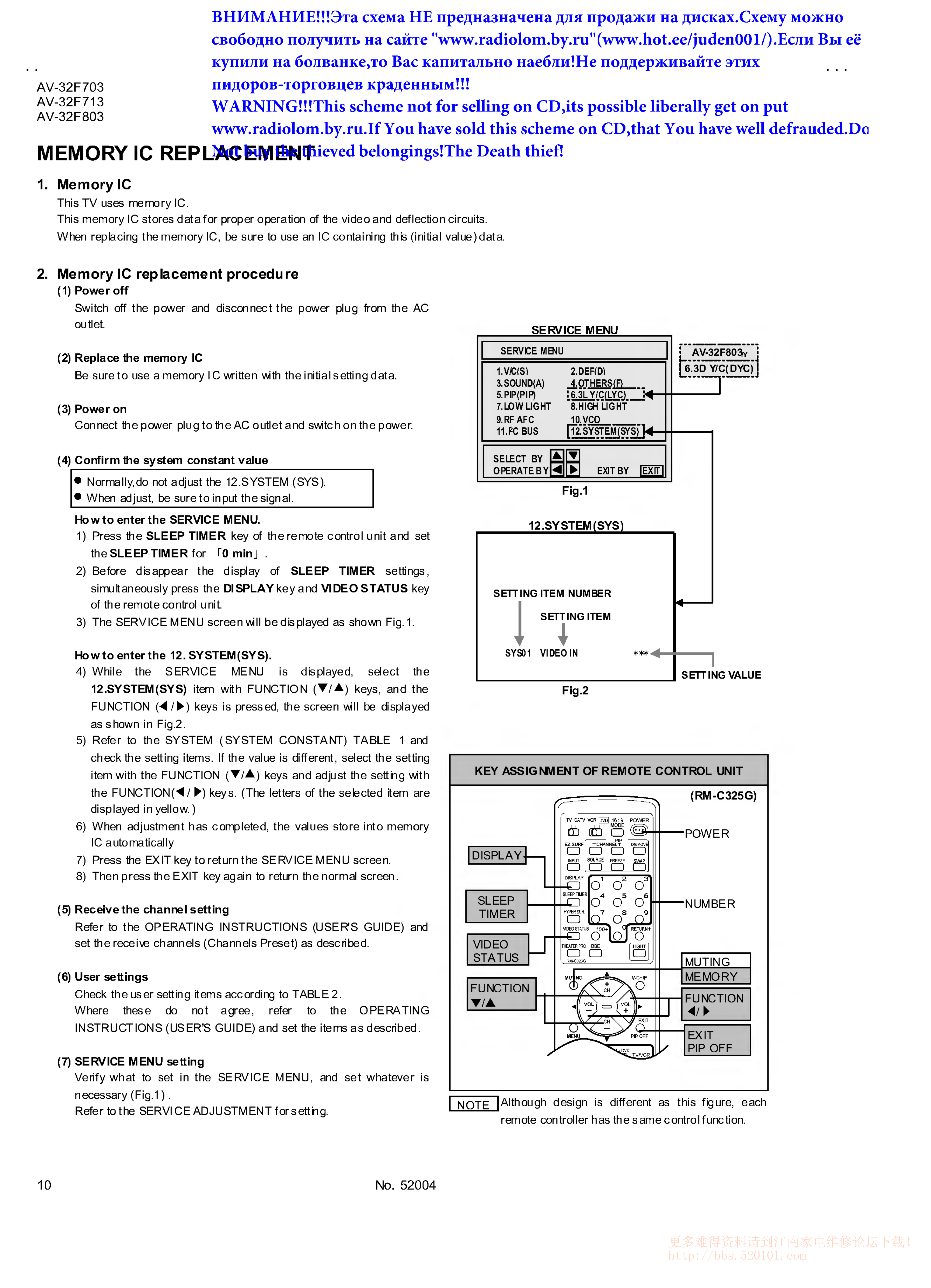 JVC胜利AV32F703彩电维修手册和图纸-9