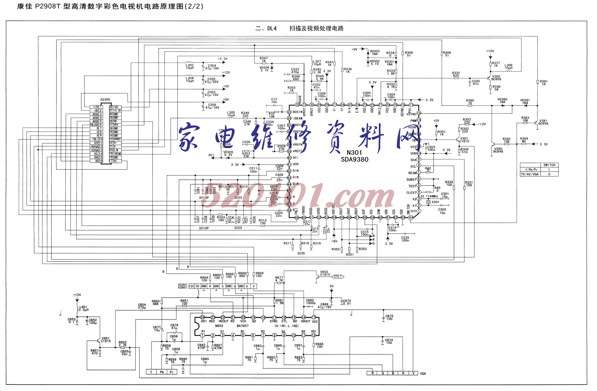 康佳P2908T型数字高清机图纸-1 康佳P2908T型数字高清机图纸-1