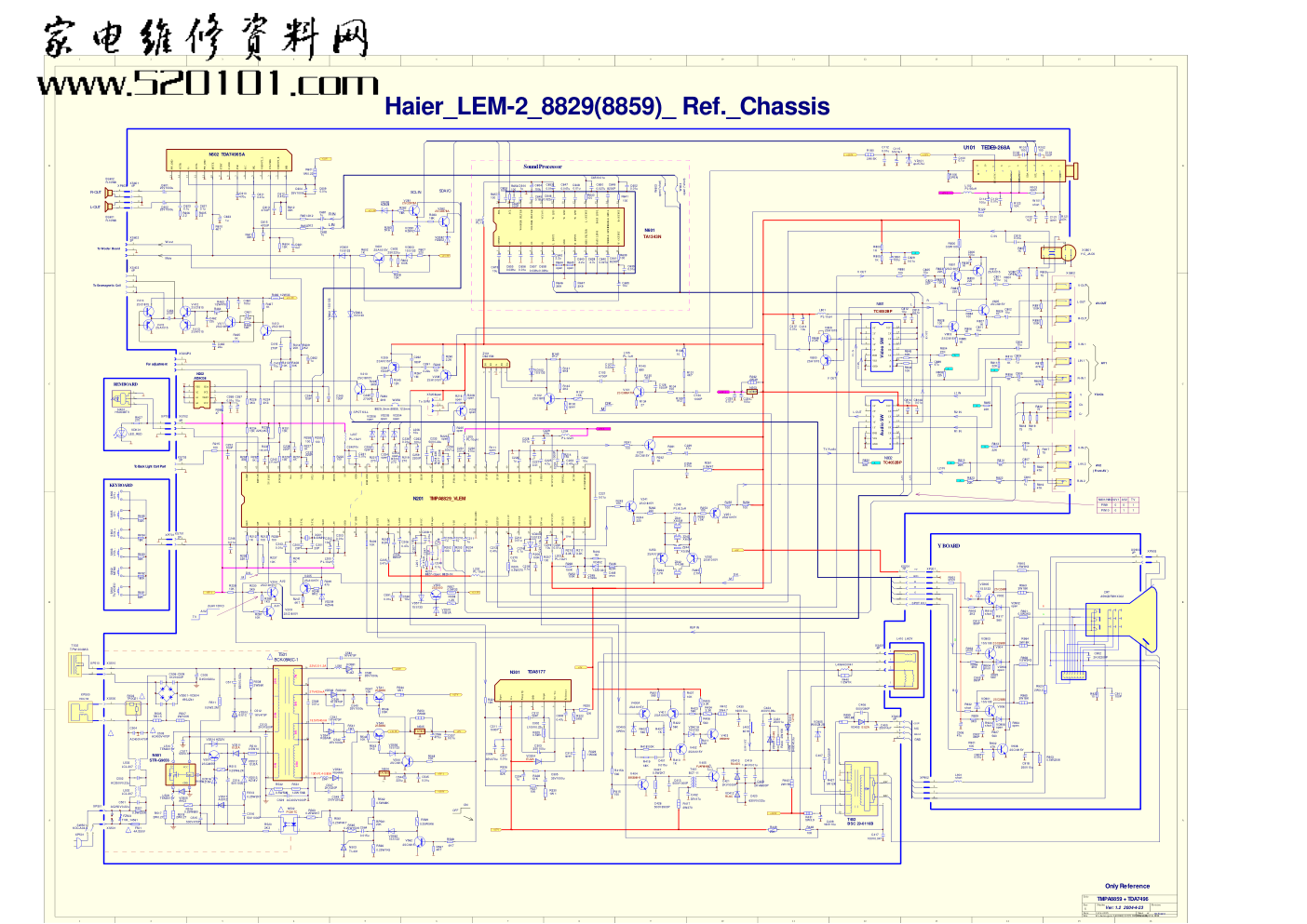海尔25F9K-T(G9656+8823+TDA8177)彩电原理图-0