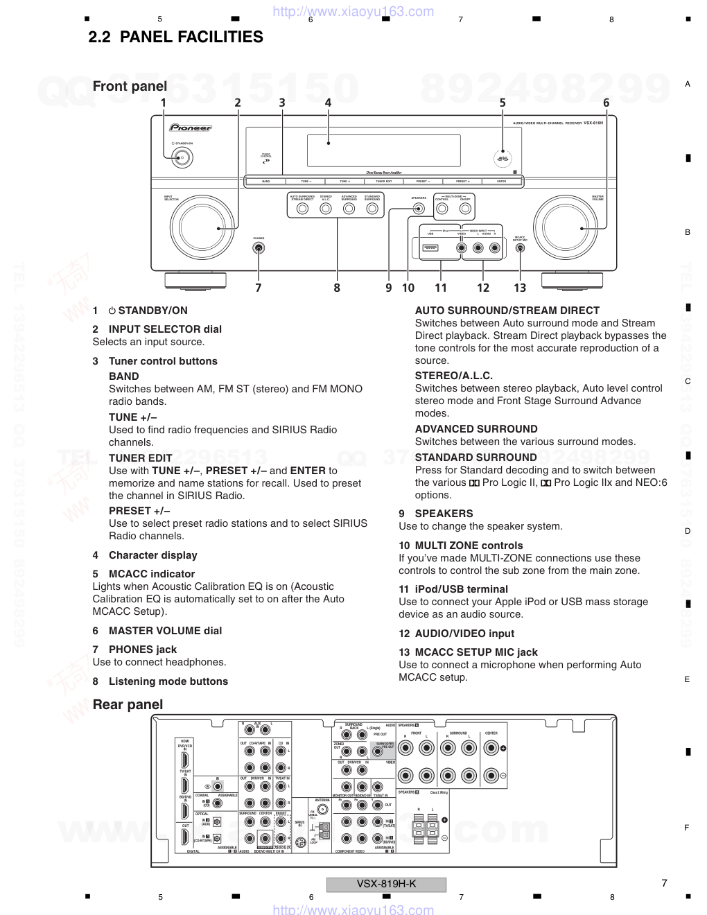 先锋PIONEER VSX-819H-K电路图-6