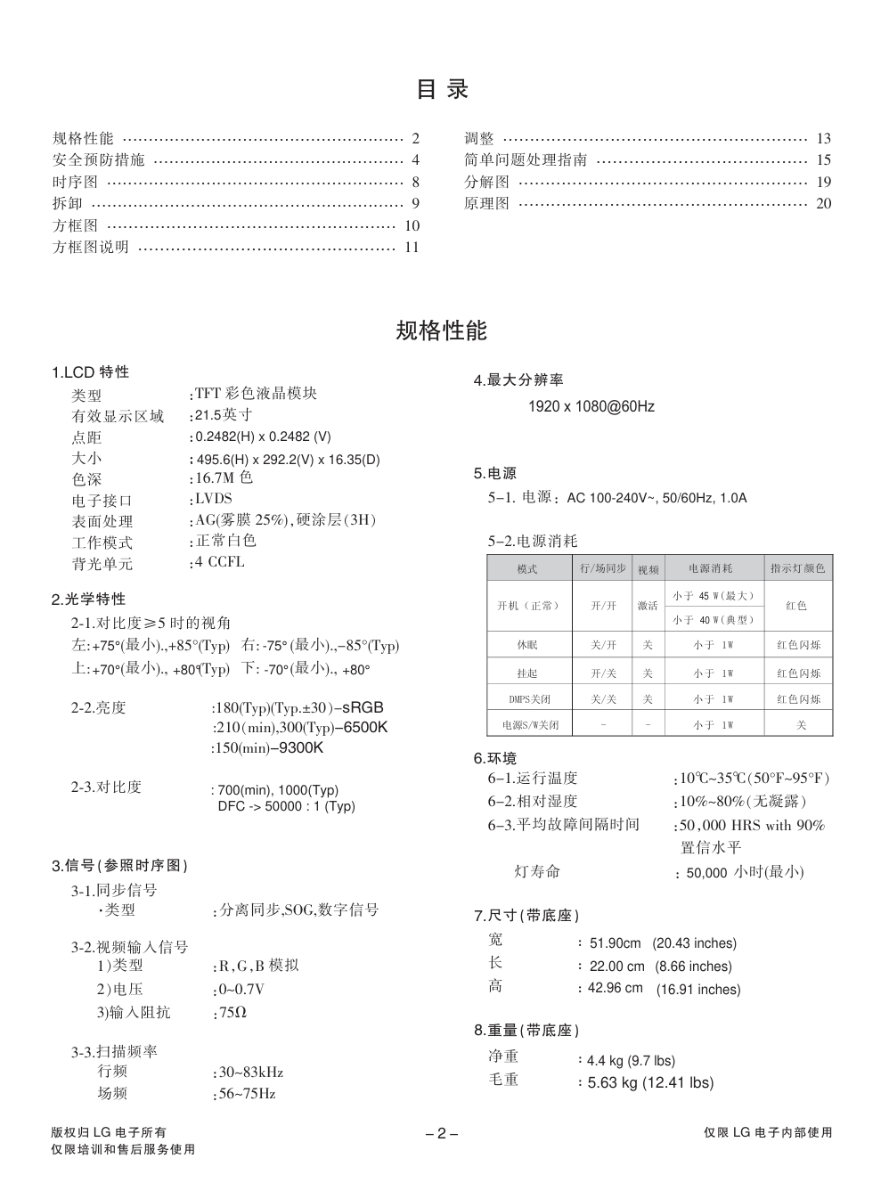 LG W2252TG液晶显示器维修手册和图纸-2 LG W2252TG液晶显示器维修手册和图纸-2