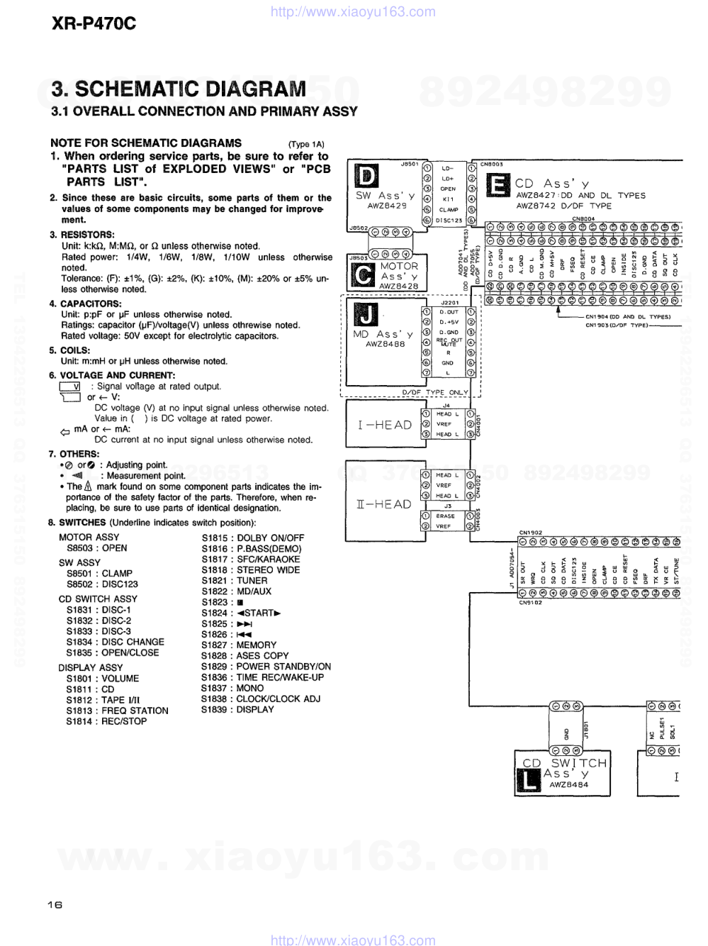 雅马哈YAMAHA XR-P470C音响电路图-0 雅马哈YAMAHA XR-P470C音响电路图-0