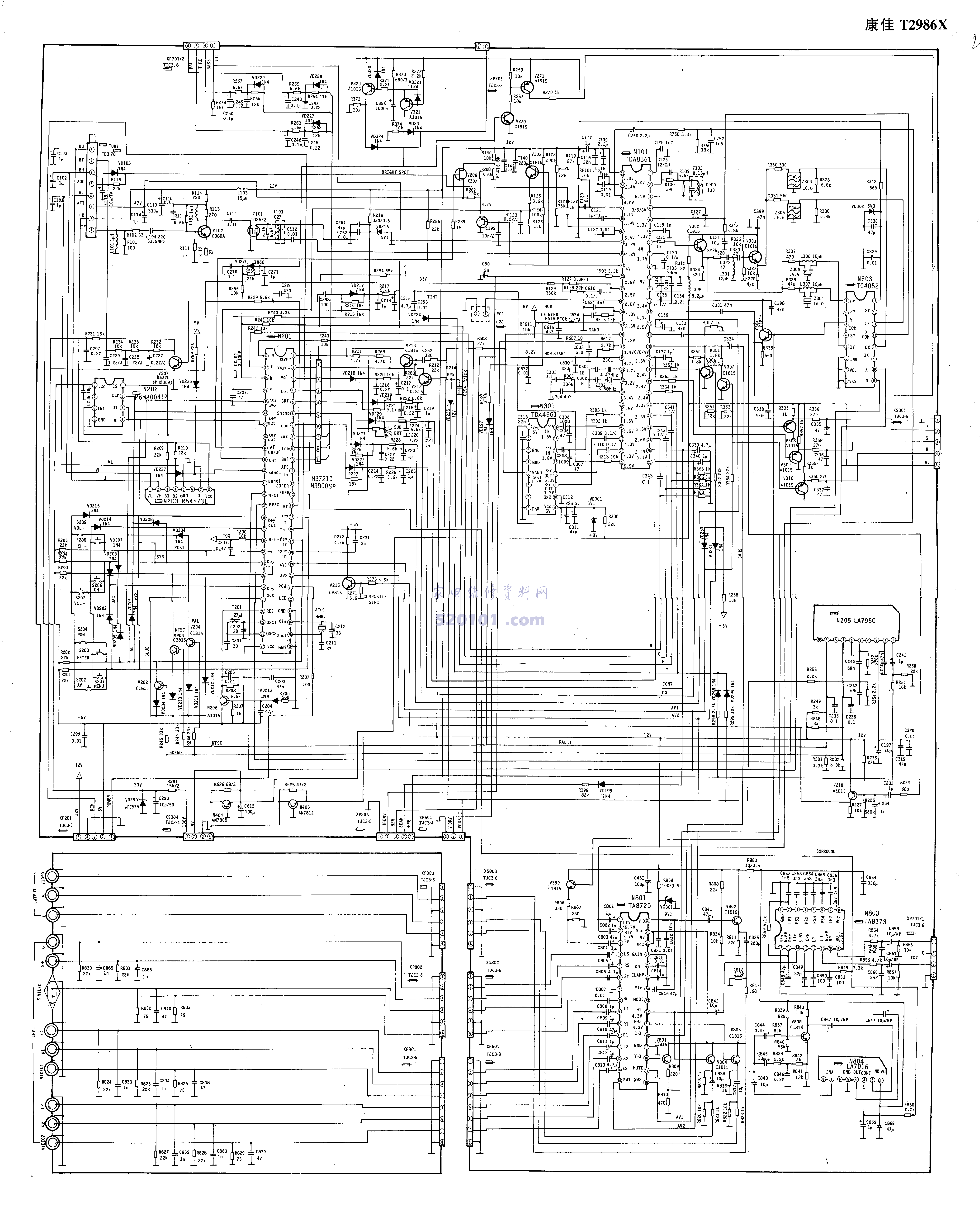 康佳T2986X型机图纸-0 康佳T2986X型机图纸-0