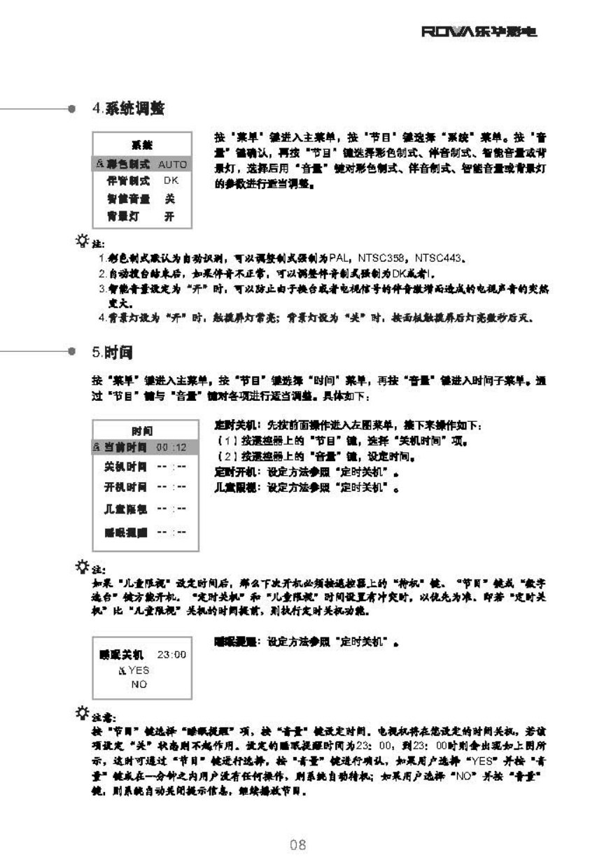 乐华21A2B彩电使用说明书-8