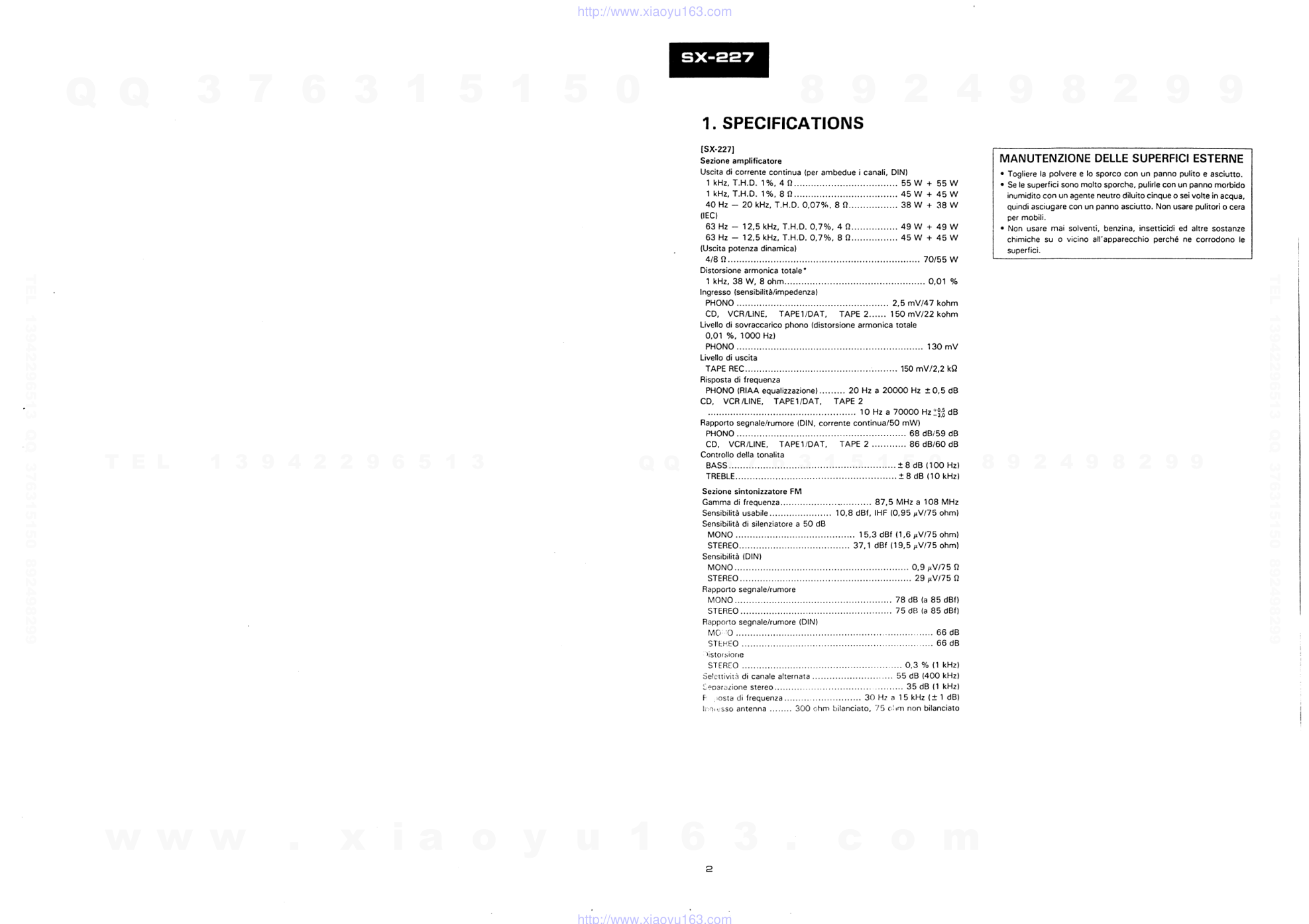 先锋PIONEER SX-227电路图-1