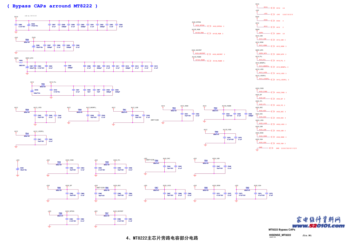 海信TLM42V68P系列（1672板）主板电路原理图-3