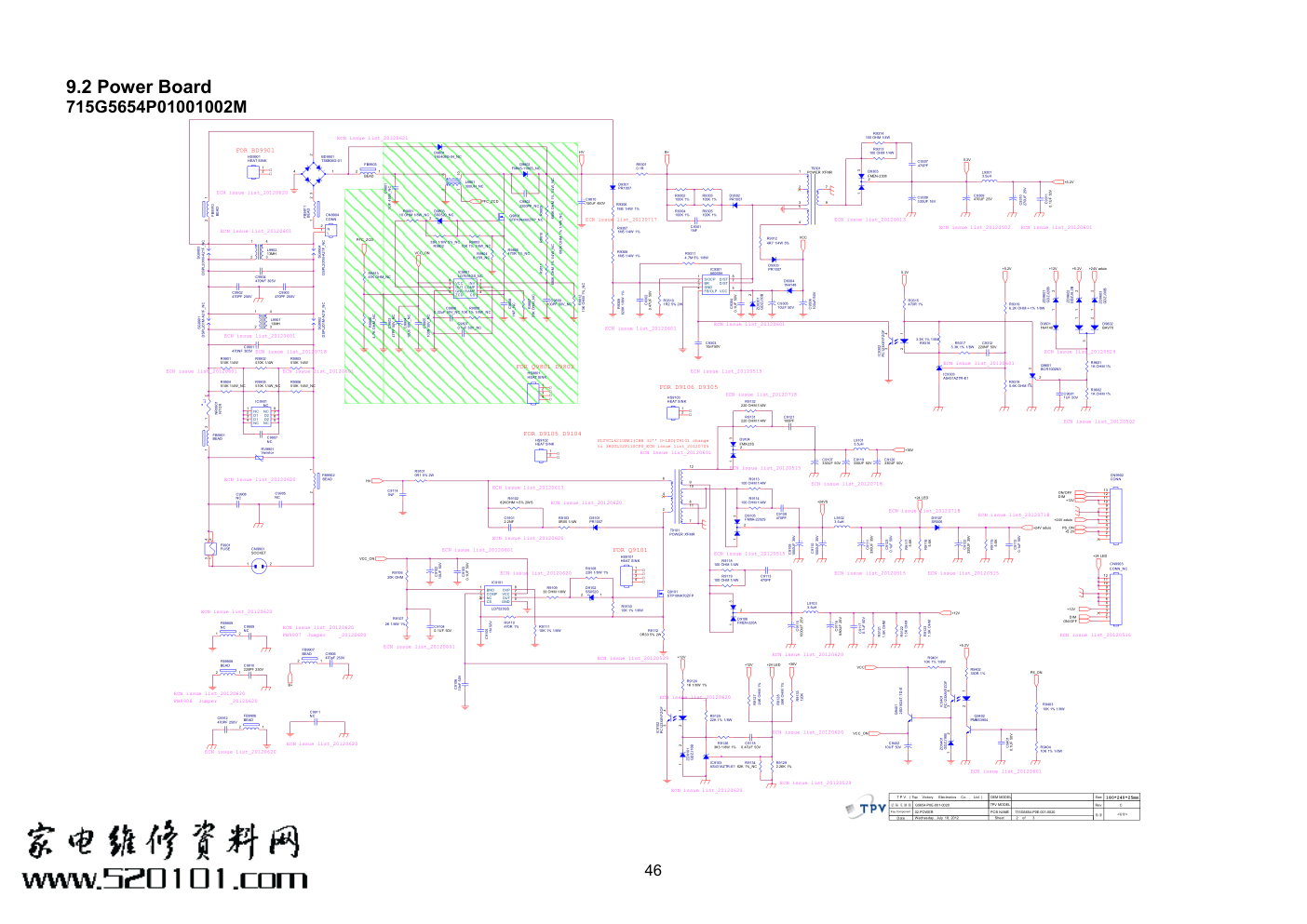 长虹LED32B2100C液晶电视715G5654-P01-001-002M电源板电路图-0