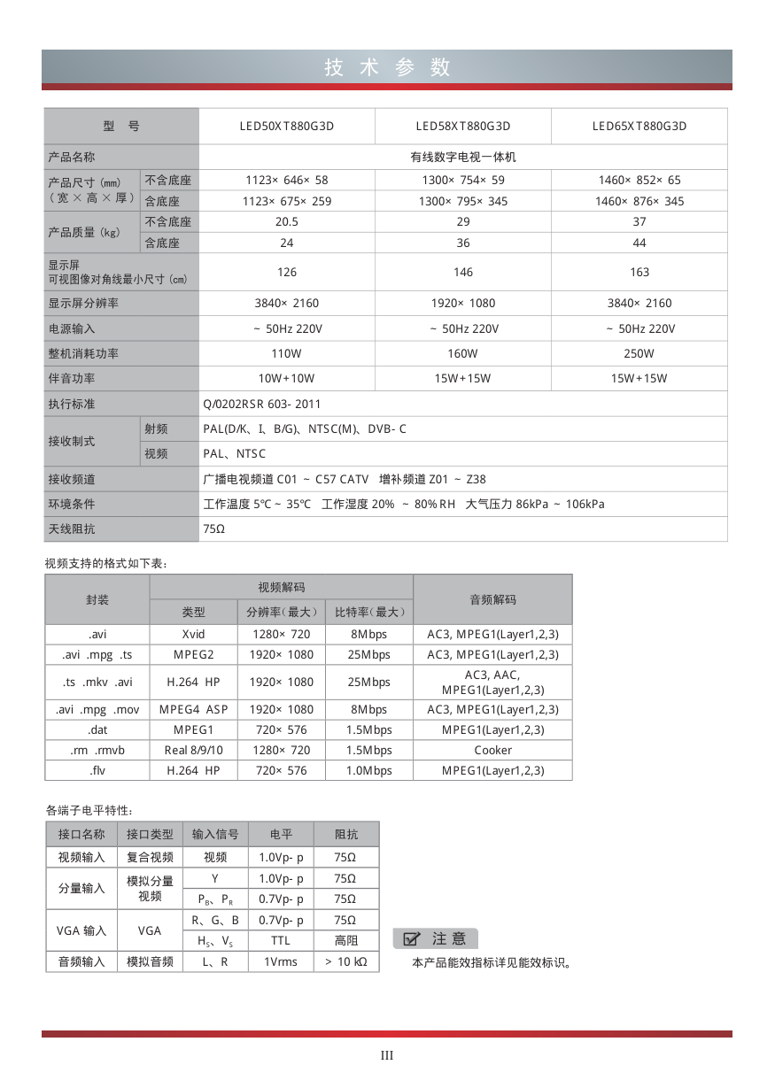海信LED50XT880G3D液晶彩电使用说明书-4 海信LED50XT880G3D液晶彩电使用说明书-4