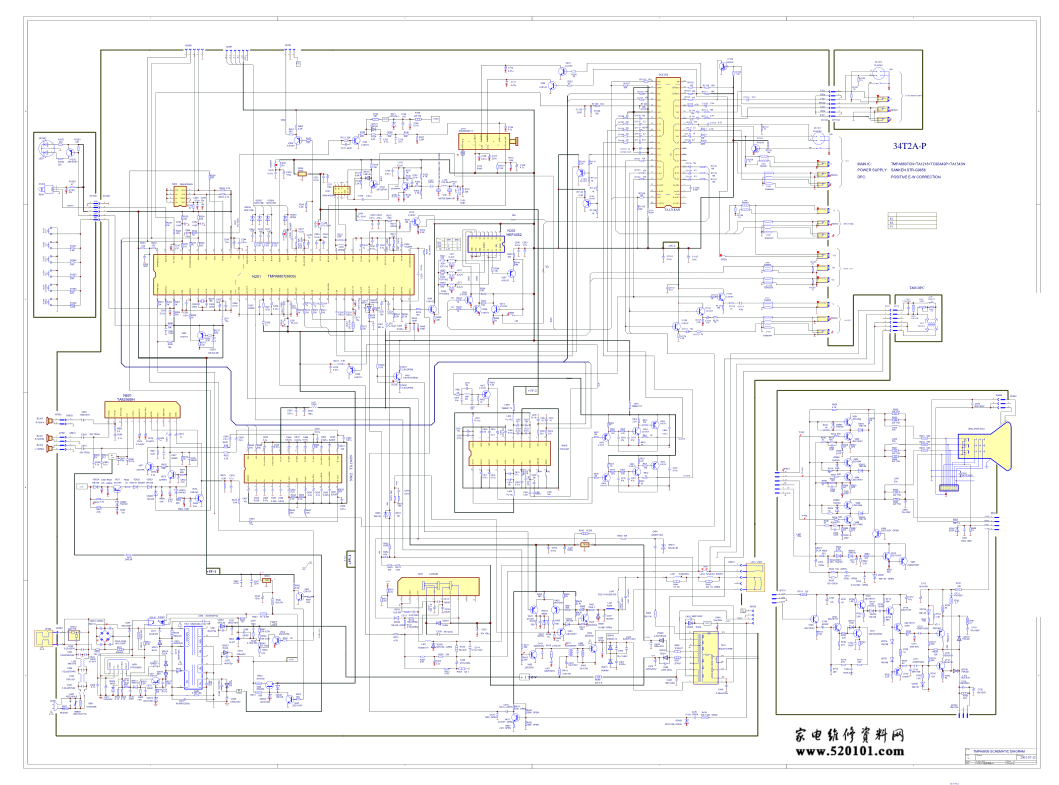 海尔34P2A-P彩电（G9656 TMPA8807 8809）电路原理图-0