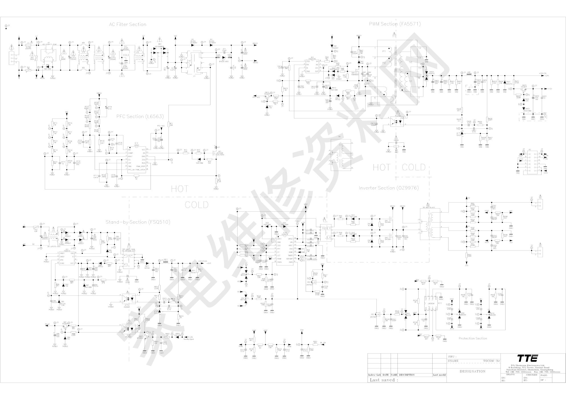 TCL王牌40-IPL32L-PWH1XG电源板电路图-0 TCL王牌40-IPL32L-PWH1XG电源板电路图-0