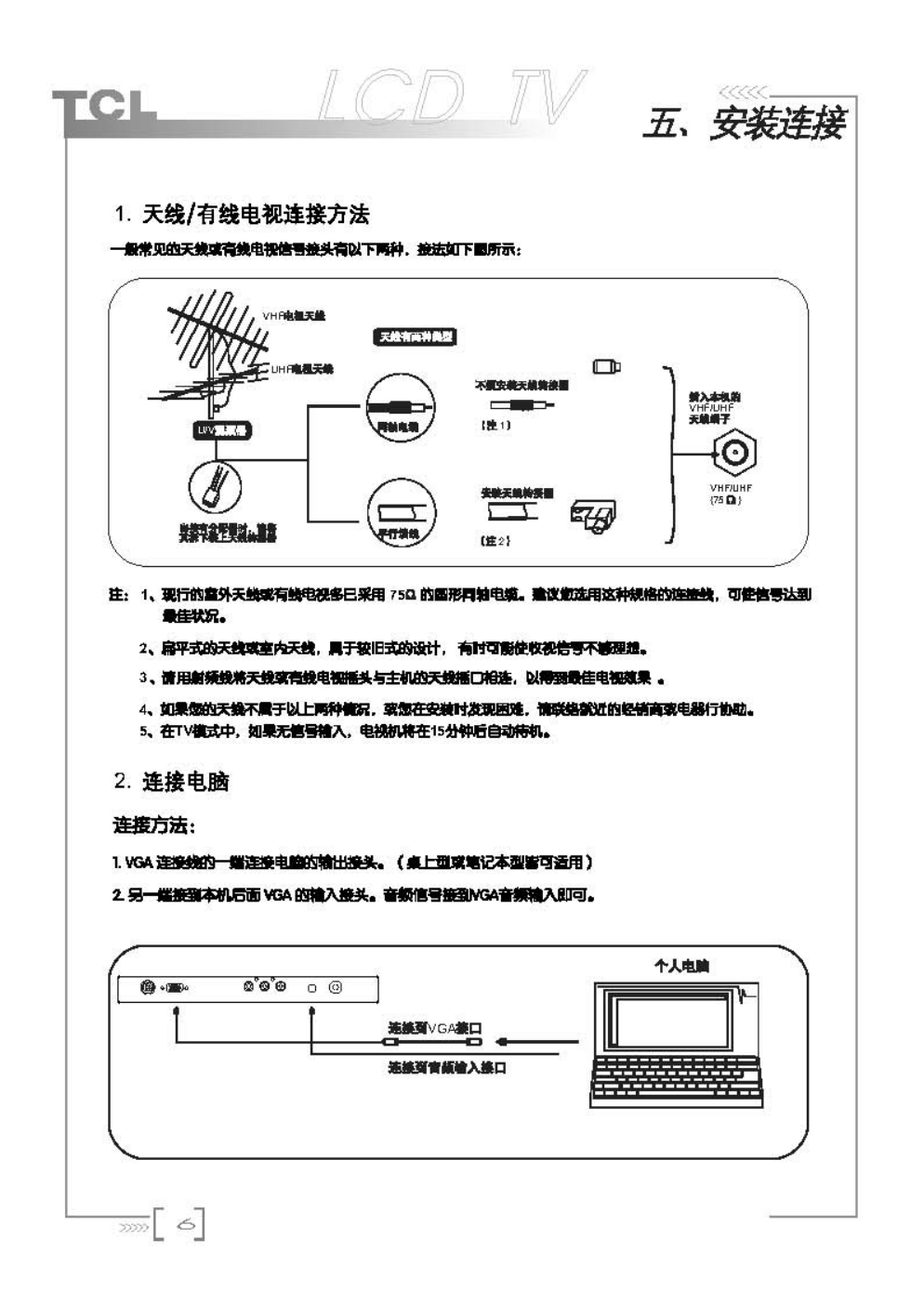 TCL王牌LCD20B67液晶彩电使用说明书-6