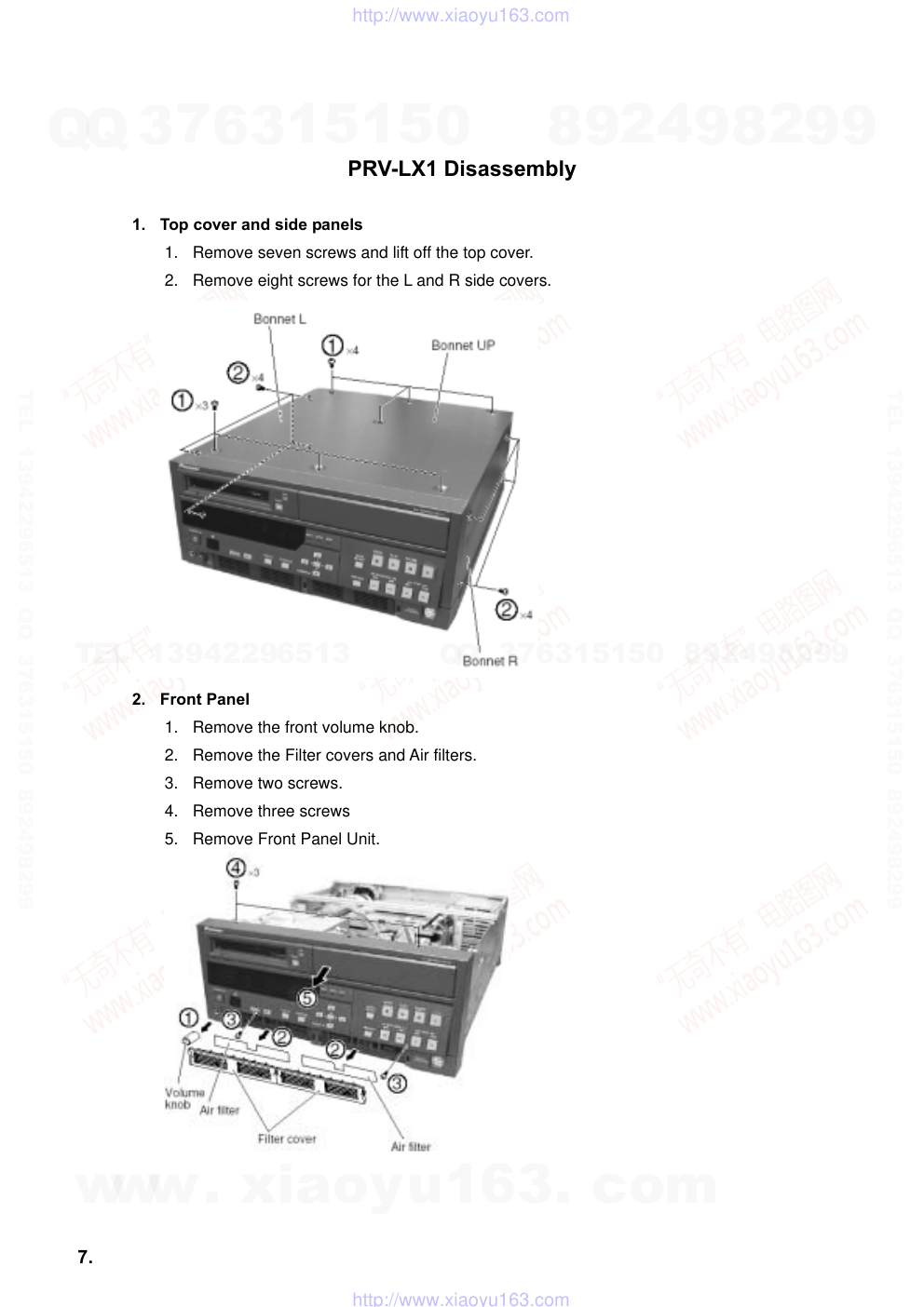 先锋PIONEER PRV-LX1音响电路图-7 先锋PIONEER PRV-LX1音响电路图-7