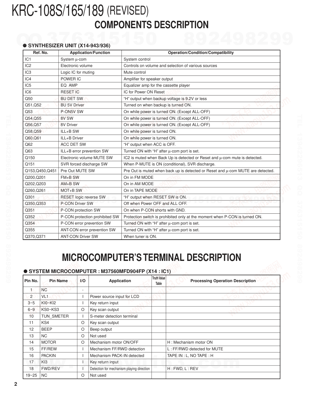 建伍KENWOOD KRC-165磁带录放机电路图-1 建伍KENWOOD KRC-165磁带录放机电路图-1