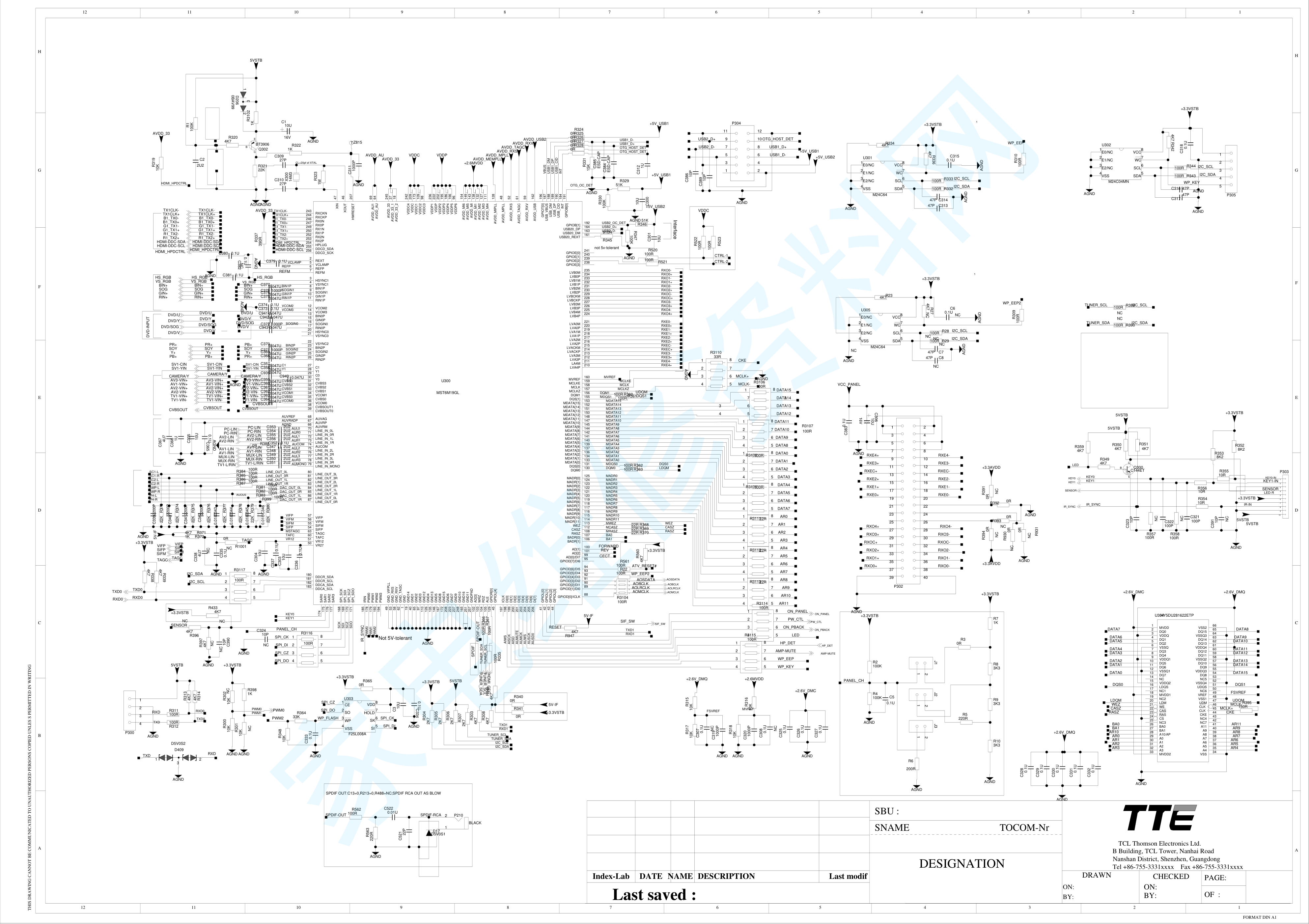 TCL王牌L40X9FRM(MS91C机芯)液晶电视电路原理图-7 TCL王牌L40X9FRM(MS91C机芯)液晶电视电路原理图-7