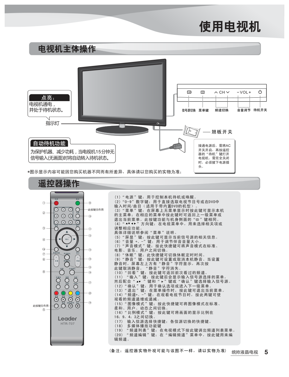 海尔LE39MUF1液晶彩电使用说明书-6 海尔LE39MUF1液晶彩电使用说明书-6