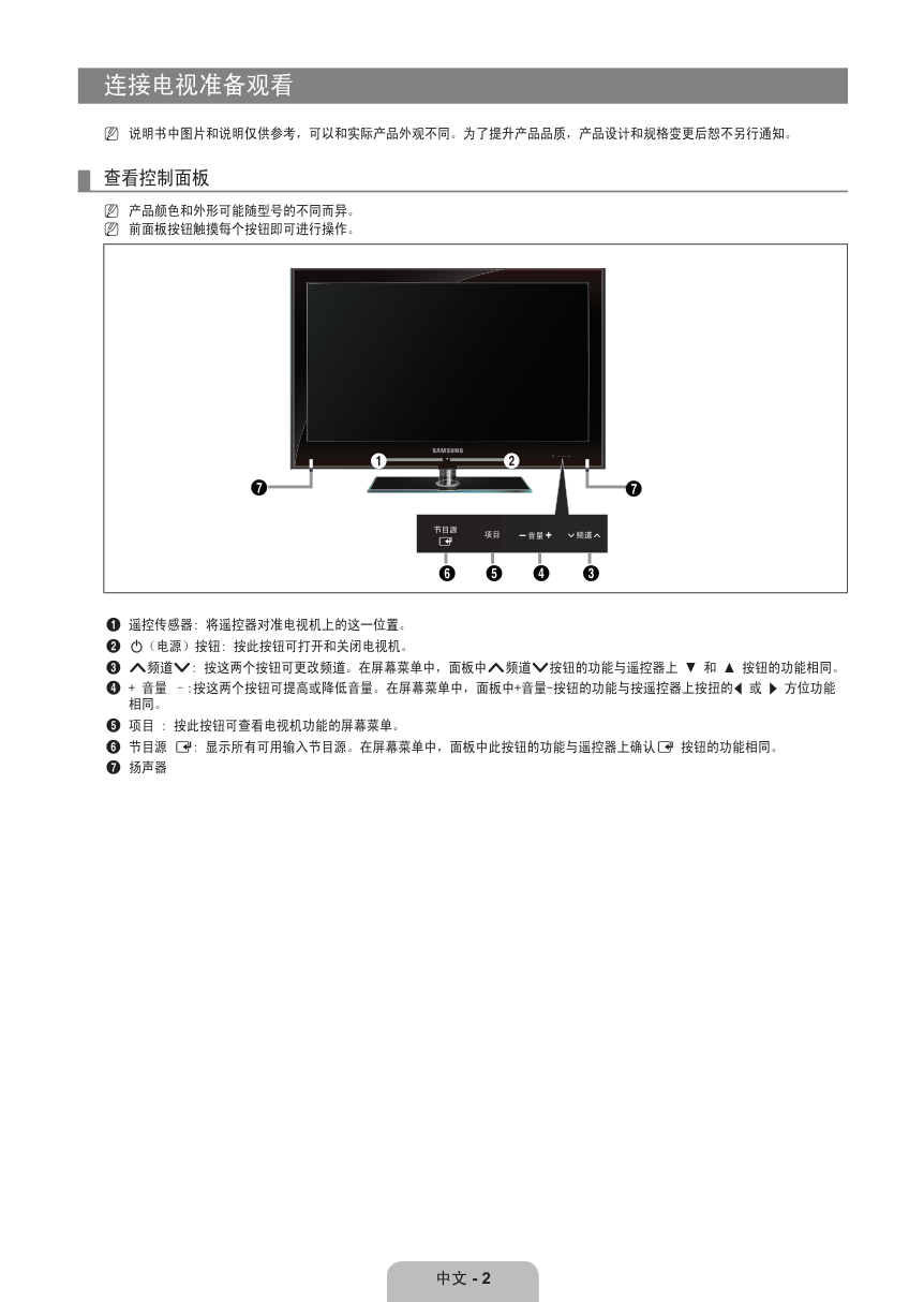 三星UA55B6000VF液晶彩电使用说明书-5