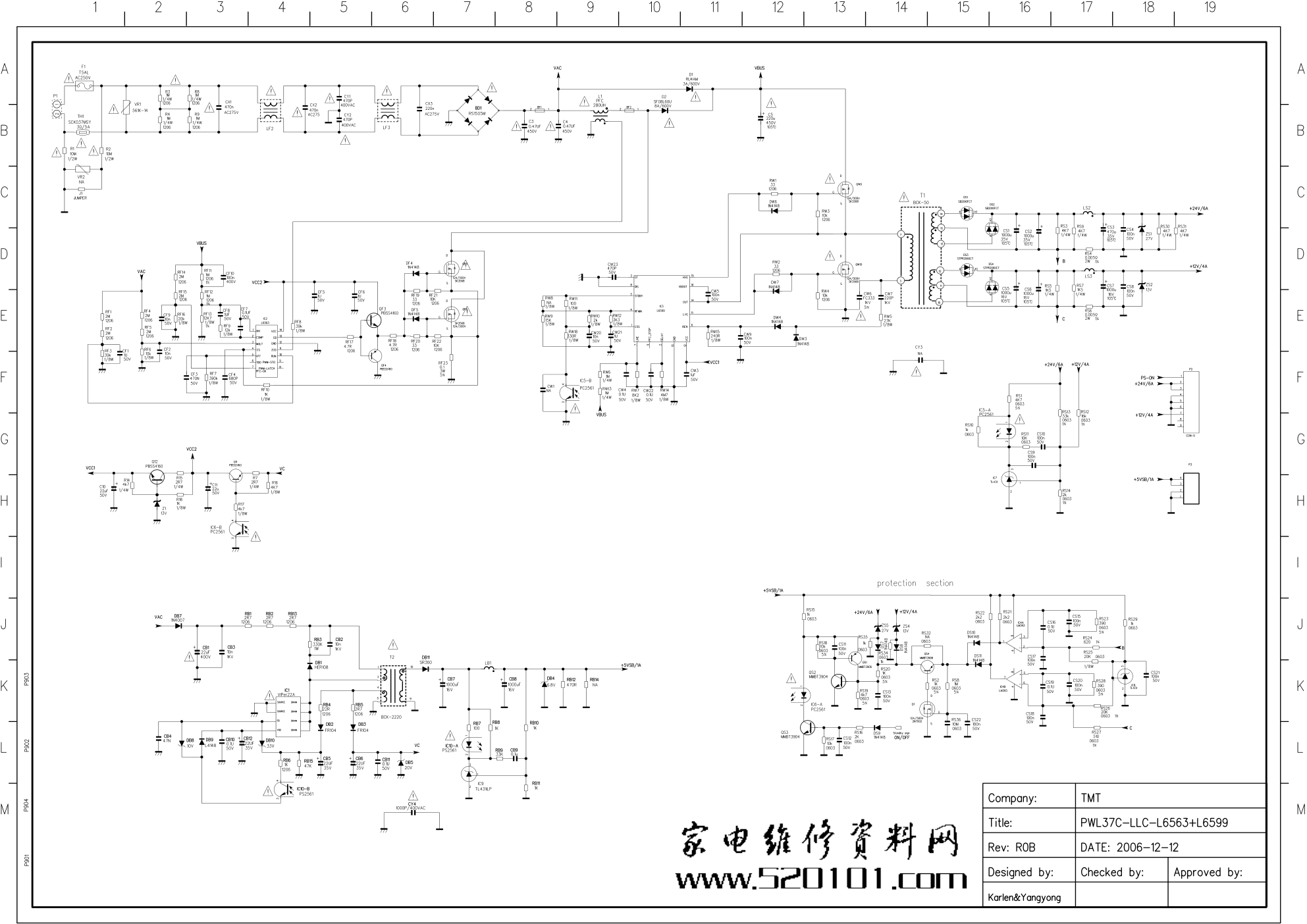 TCL LC037C-PW0(三华)电源板电路原理图-0 TCL LC037C-PW0(三华)电源板电路原理图-0