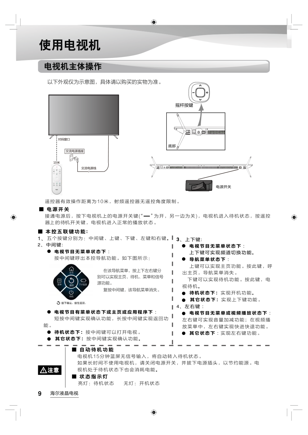 海尔LS55AL88A72液晶彩电使用说明书-9 海尔LS55AL88A72液晶彩电使用说明书-9