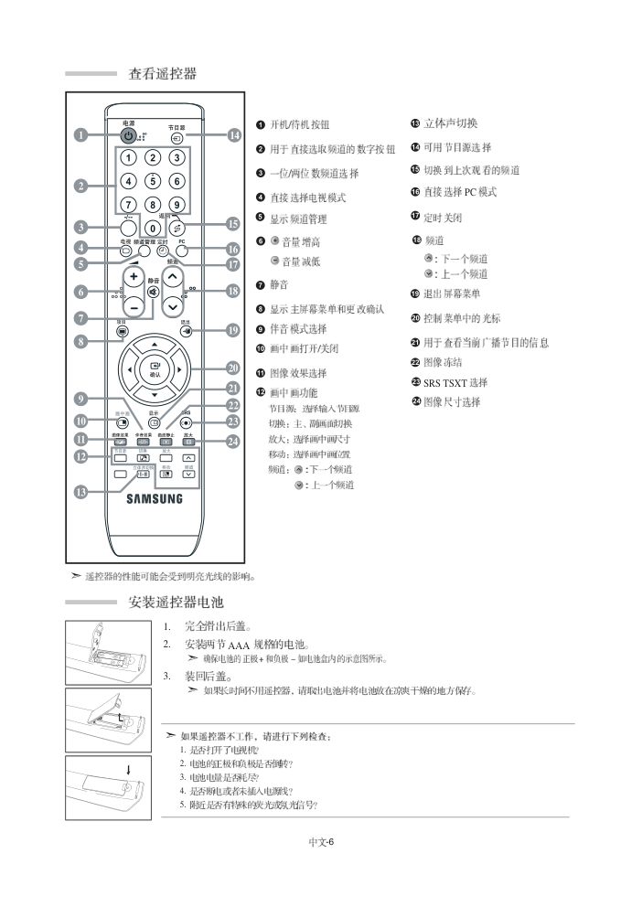 三星LA32R71B液晶彩电使用说明书-7 三星LA32R71B液晶彩电使用说明书-7