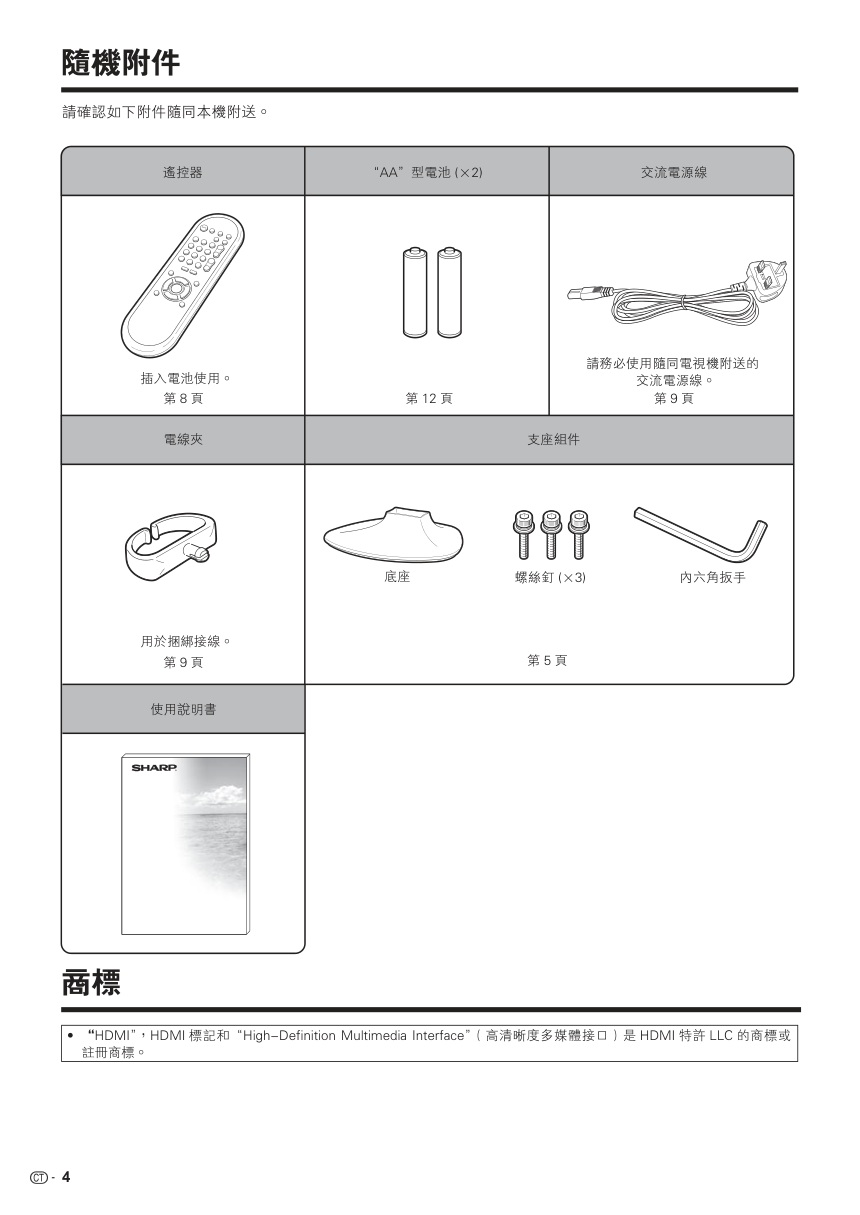 声宝LC-19A33H-BK型液晶电视机说明书-5 声宝LC-19A33H-BK型液晶电视机说明书-5