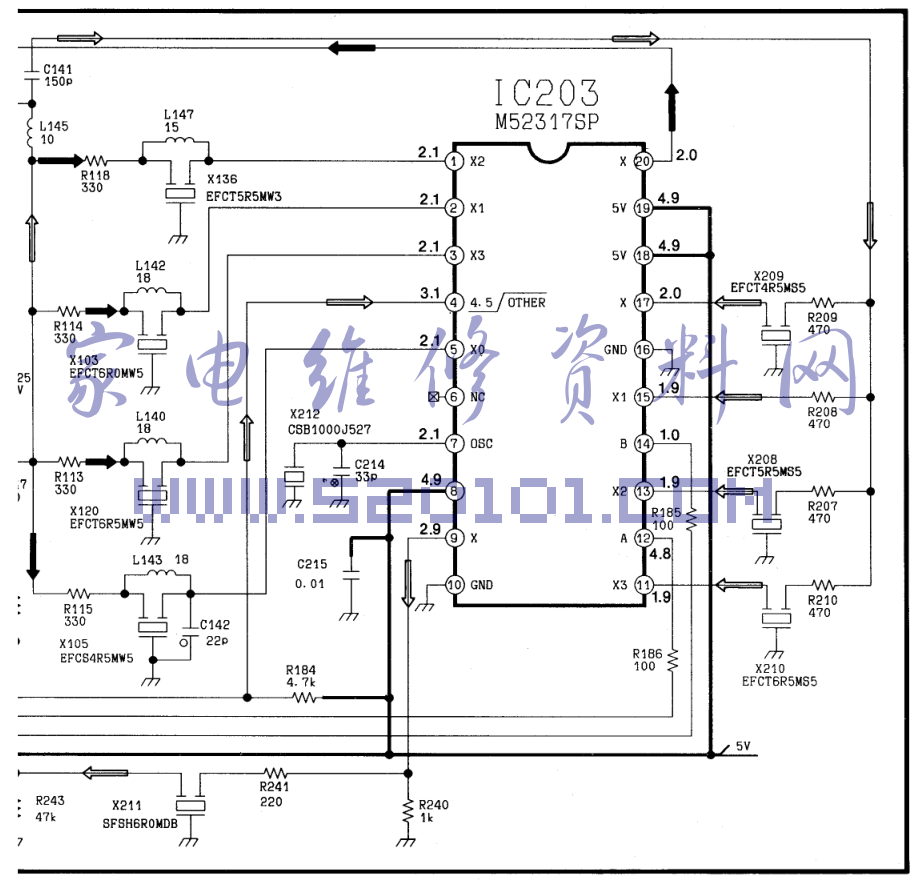 松下TC-2150R TC-2150RS TC-2155R彩电图纸-1