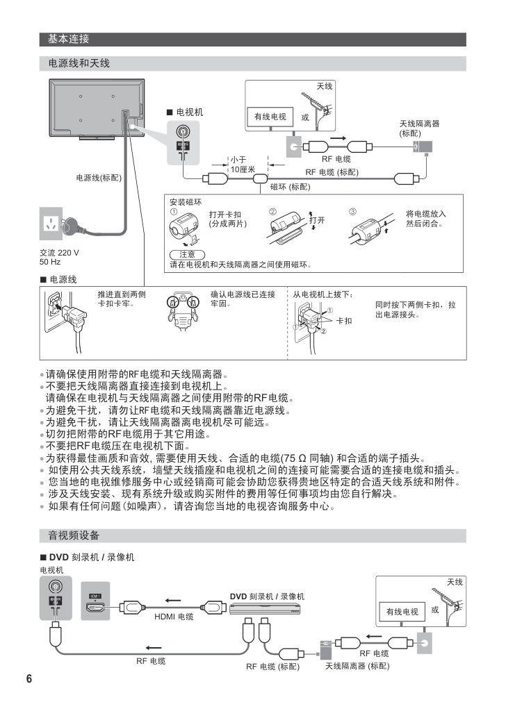 松下TH-P50X68C等离子彩电使用说明书-5