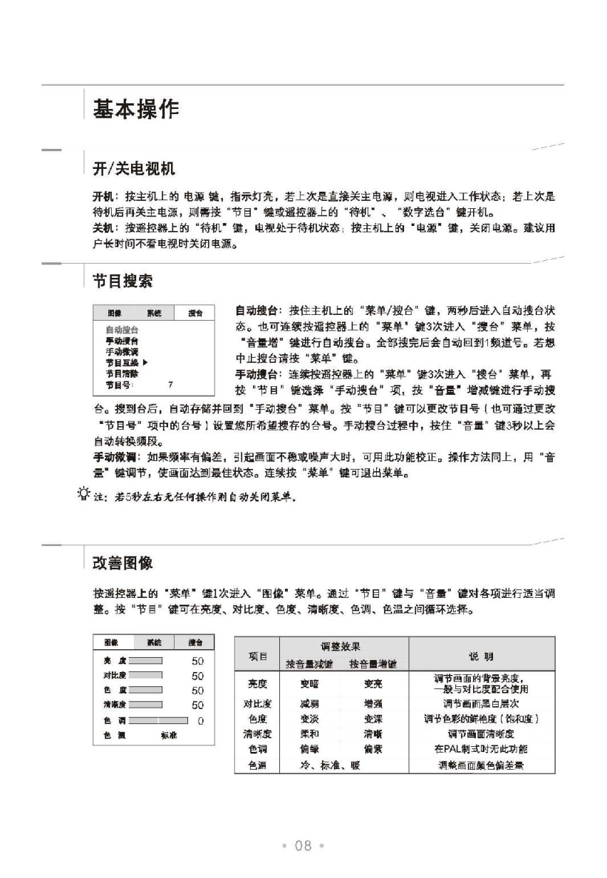 TCL王牌D25M86彩电使用说明书-8 TCL王牌D25M86彩电使用说明书-8