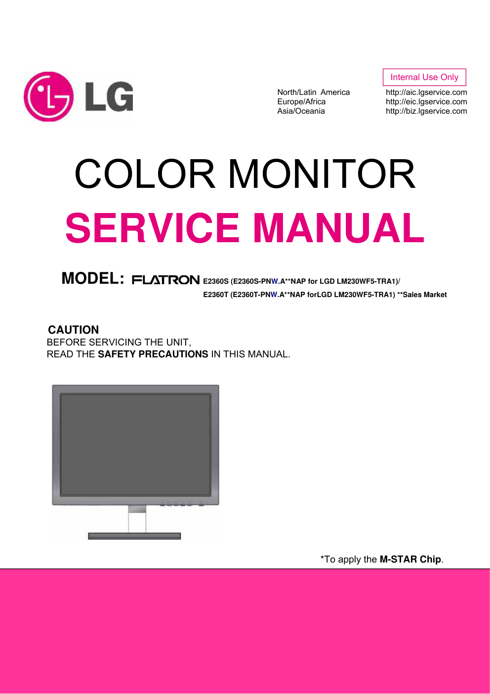 LG E2360S液晶显示器维修手册-0 LG E2360S液晶显示器维修手册-0